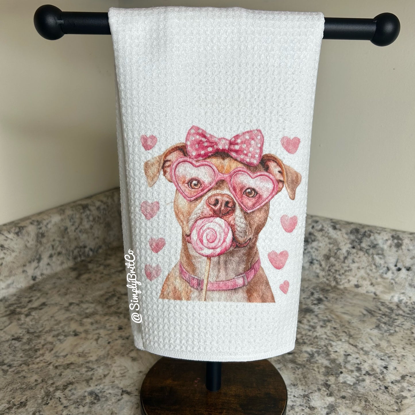 Pitbull Lollipop Kitchen Towel