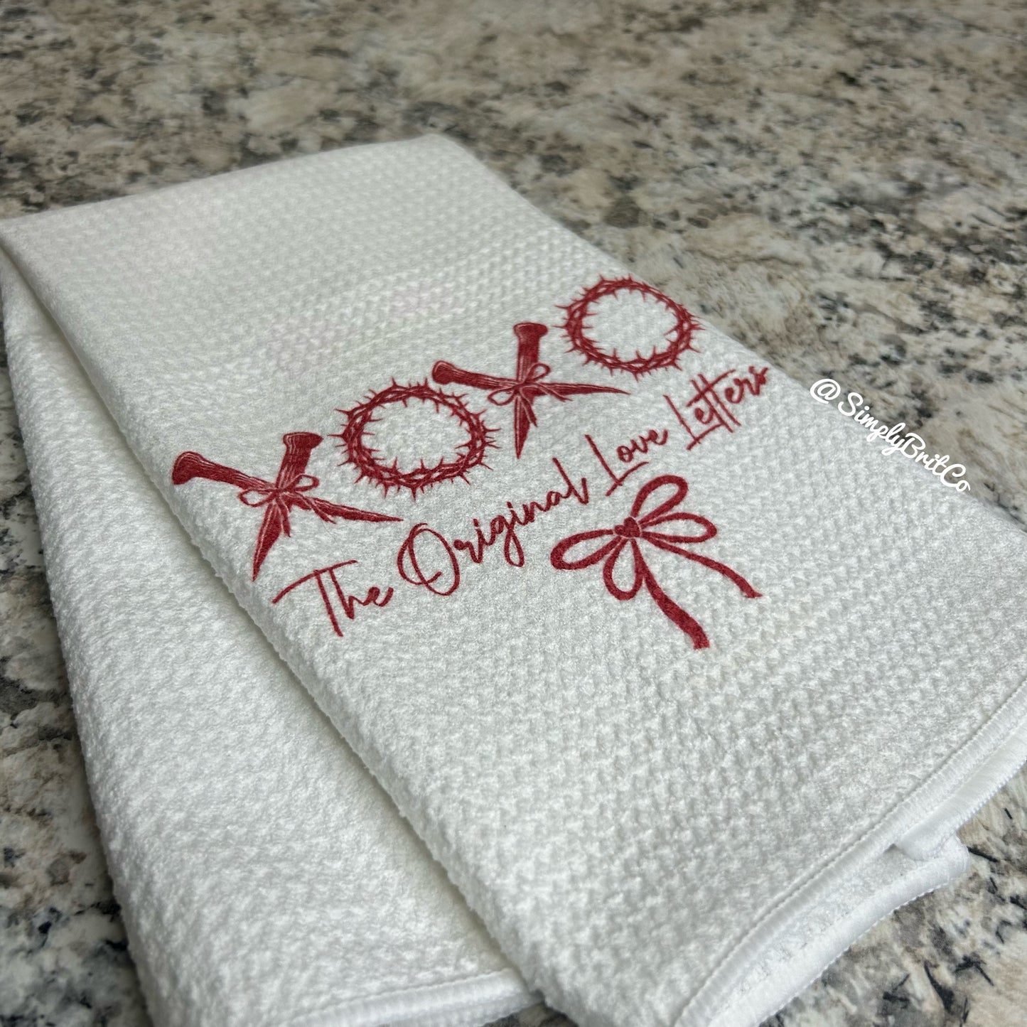 XOXO The Original Love Letters Kitchen Towel