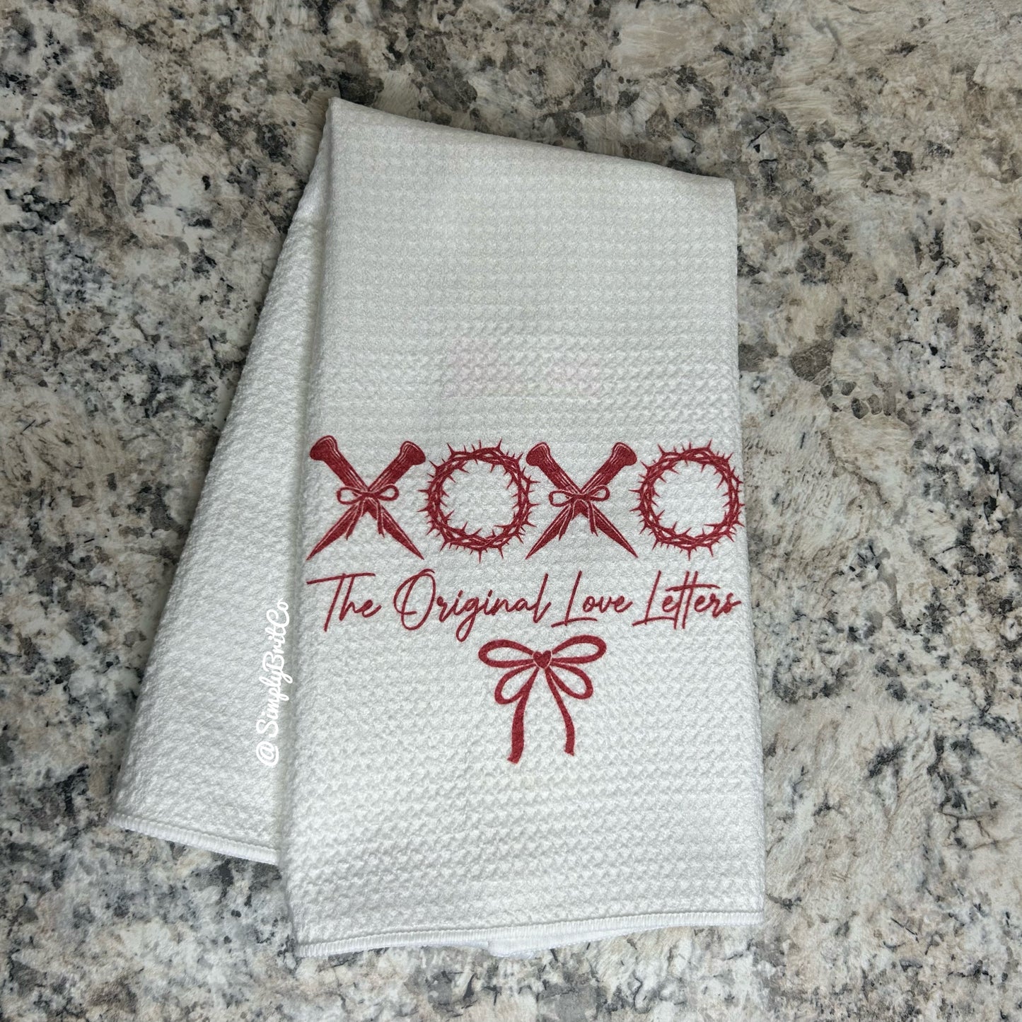 XOXO The Original Love Letters Kitchen Towel