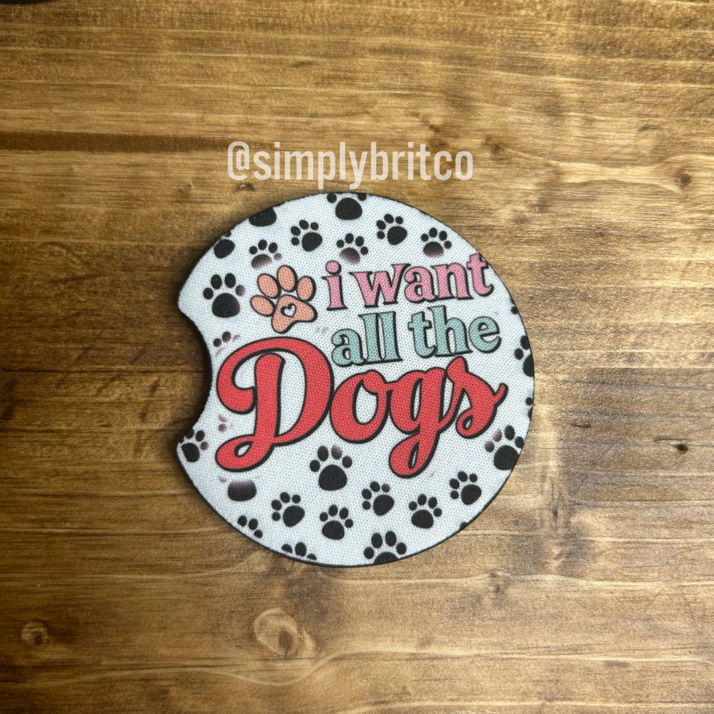 Dog Set of 2 Car Coaster