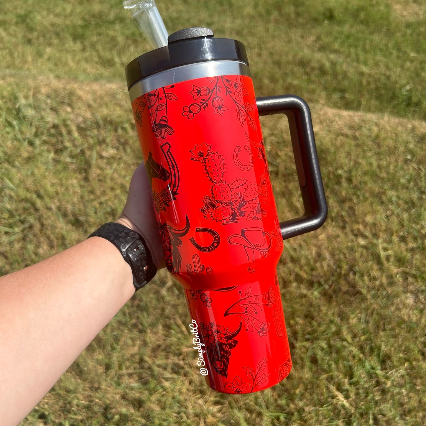 Western 40oz Tumbler | Neon Tumbler