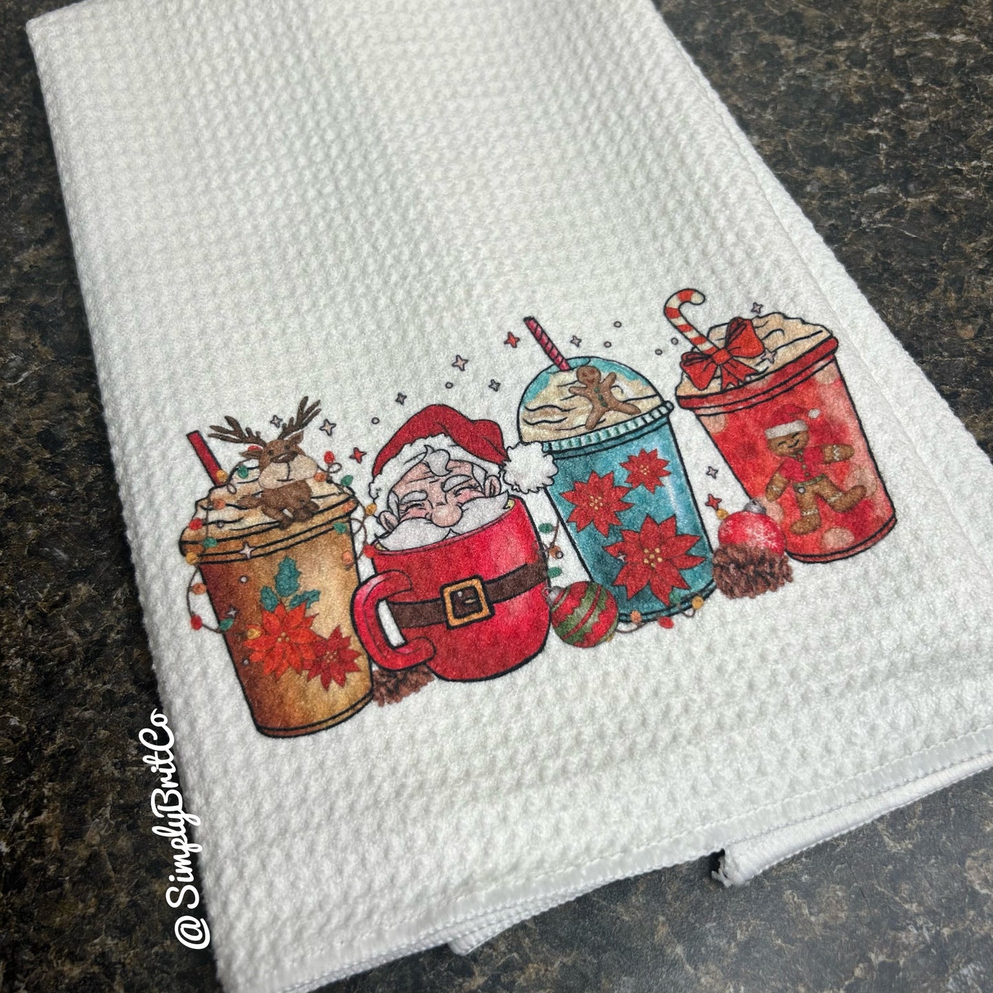 Christmas Drinks Kitchen Towel