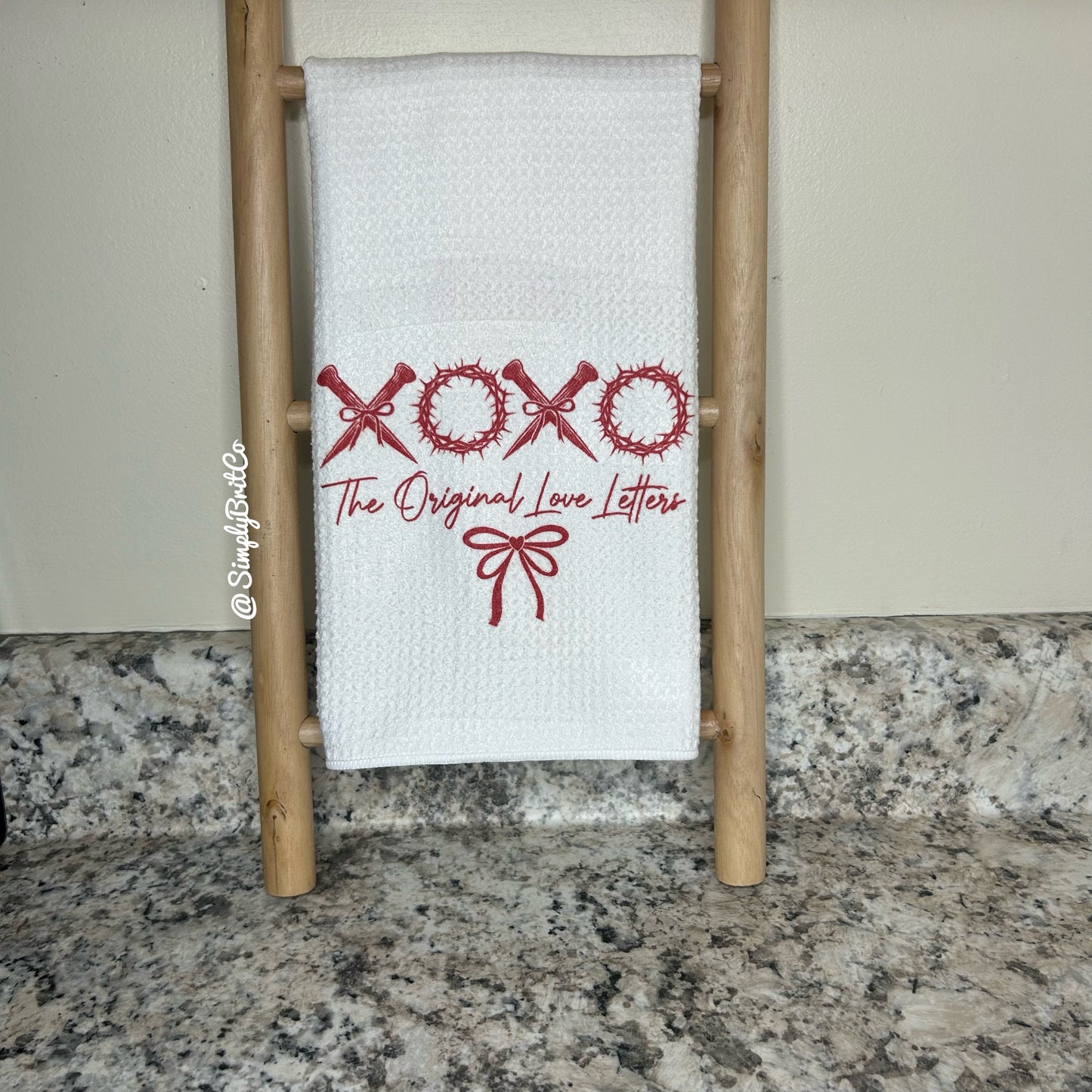 XOXO The Original Love Letters Kitchen Towel