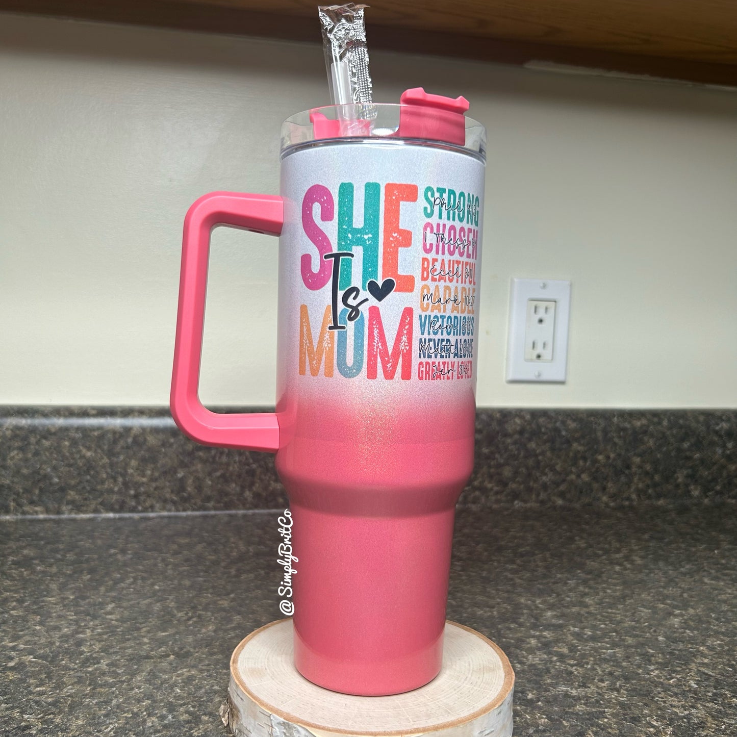 She is Mama 40oz Tumbler | Shimmer Ombre |