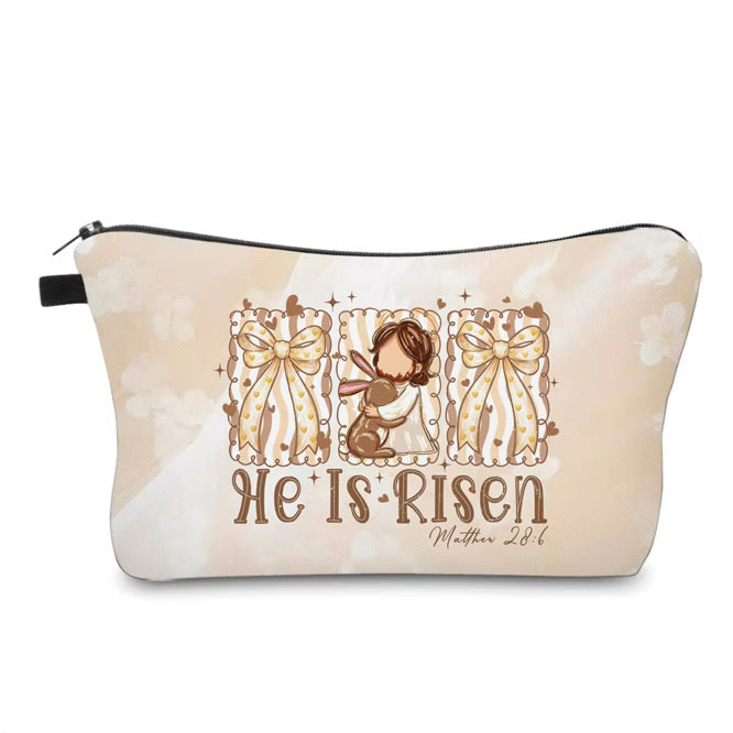 Pouch - Easter Religious - He Is Risen Beige