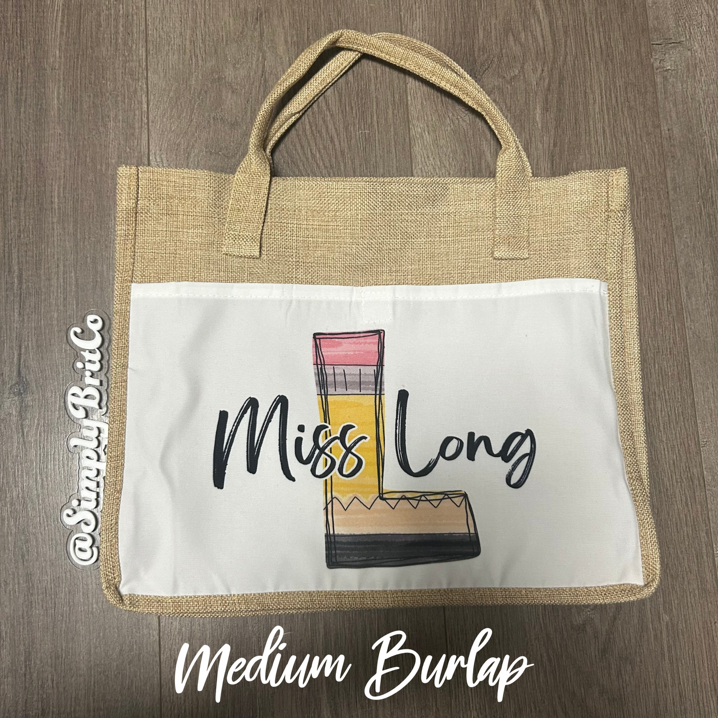 Teacher Burlap Bag | Teacher Appreciation