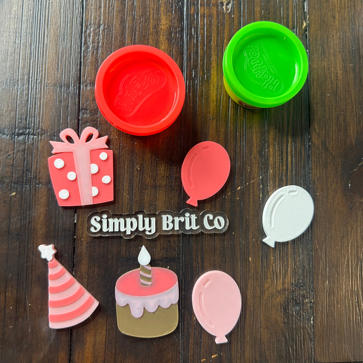 Pink Birthday Bash Playdough Bucket Kit