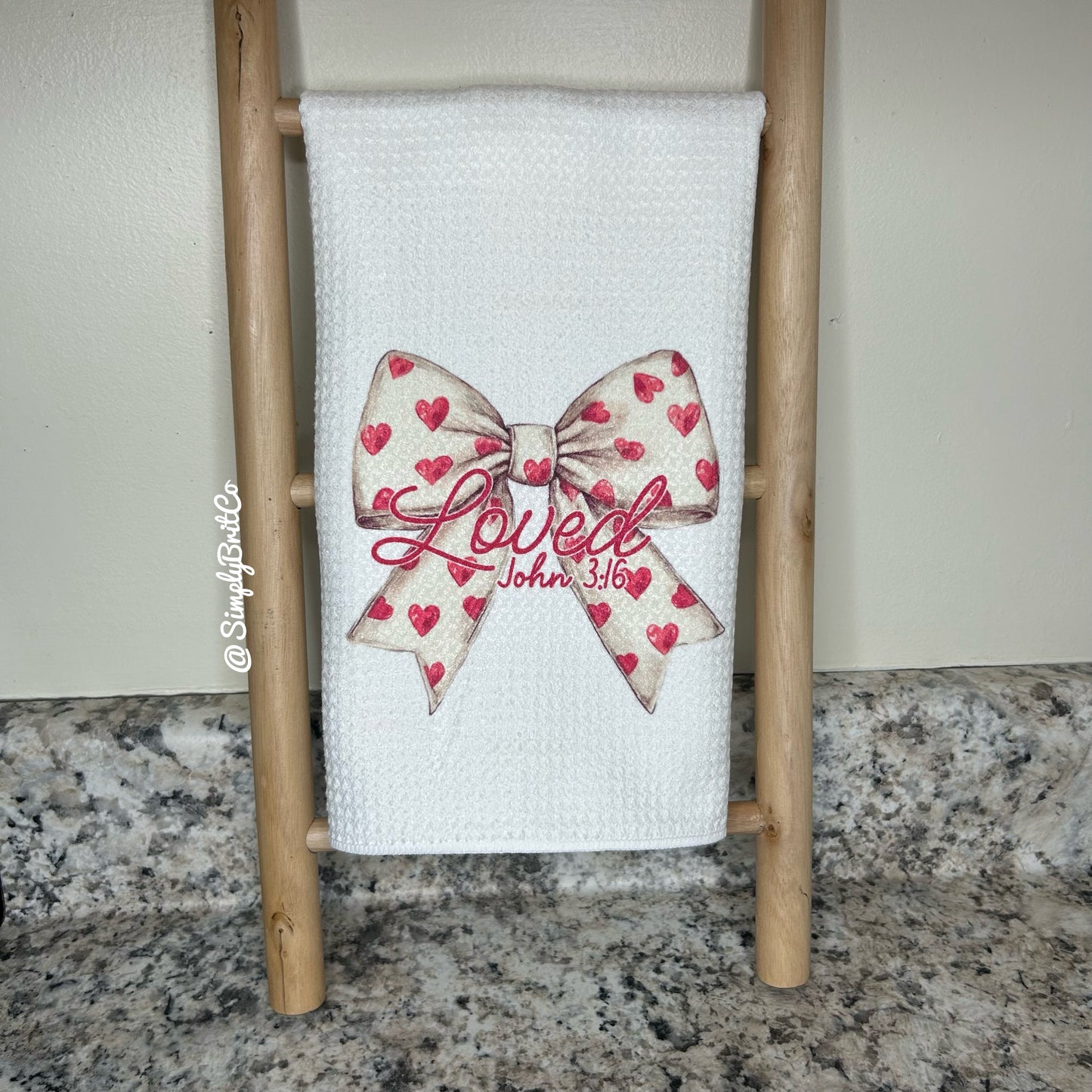 Loved Bow Kitchen Towel