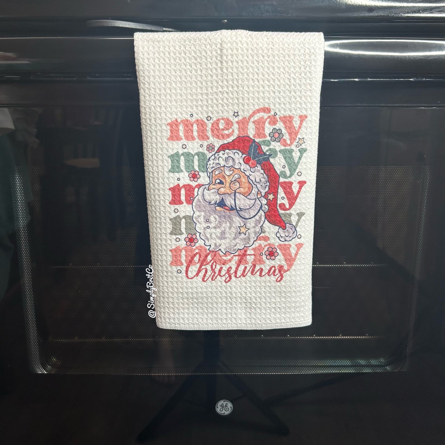 Merry Merry Christmas Santa Kitchen Towel