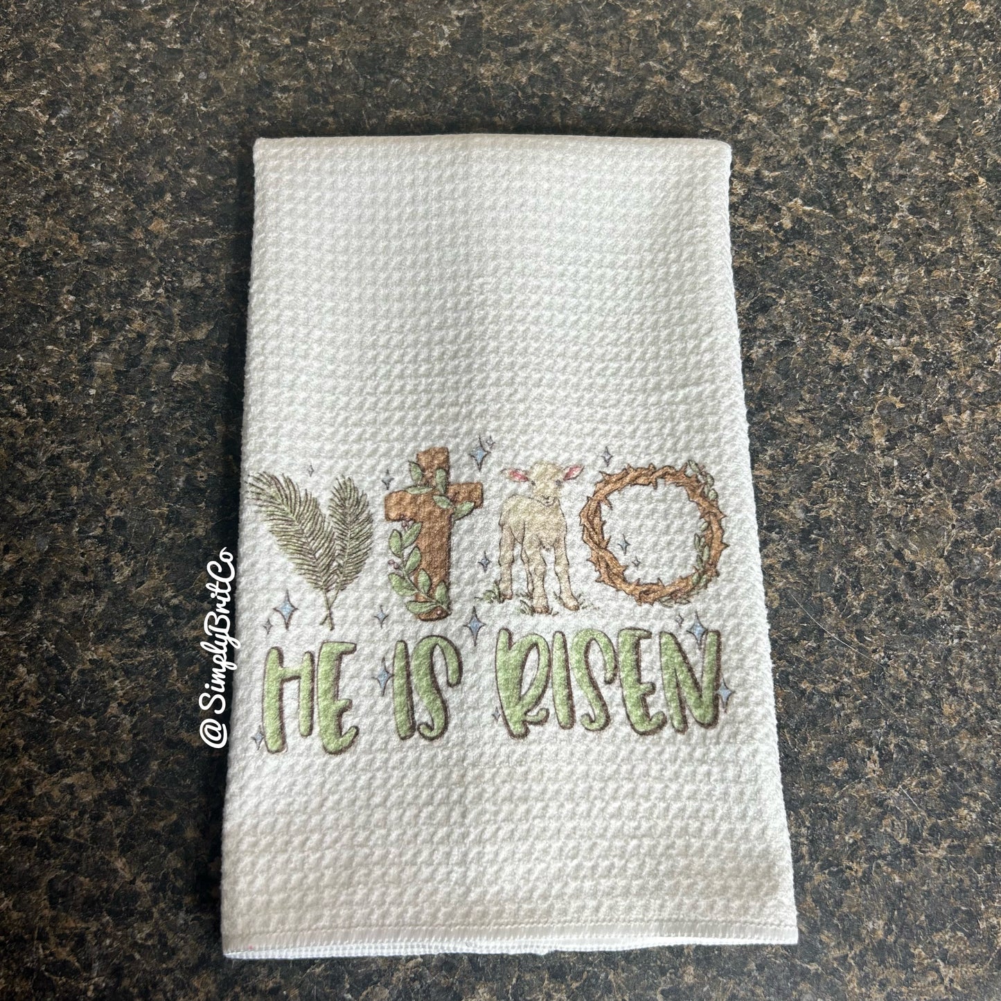 He Is Risen Kitchen Towel | Easter Home Decor |