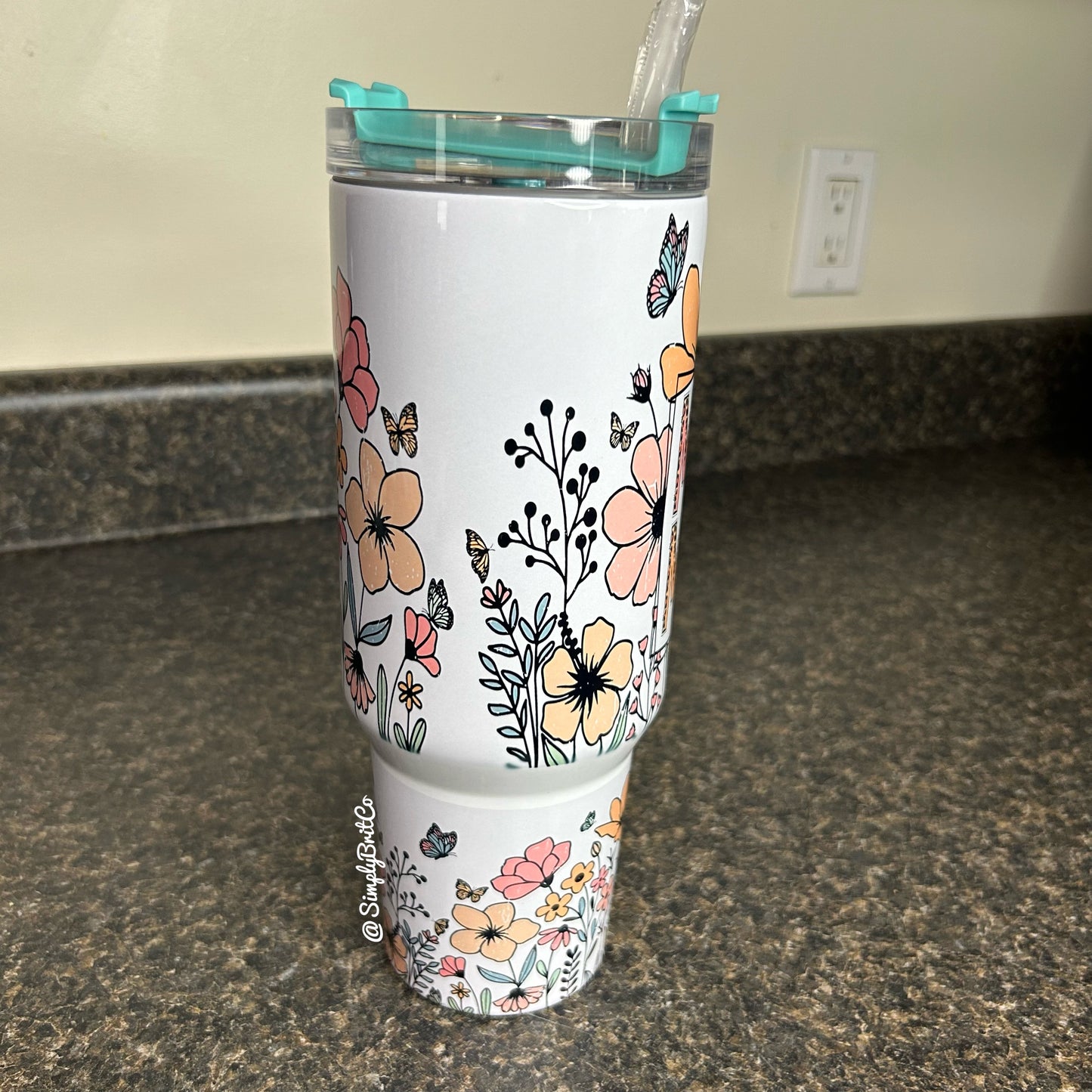 Mama Floral 40oz Tumbler | Pastel