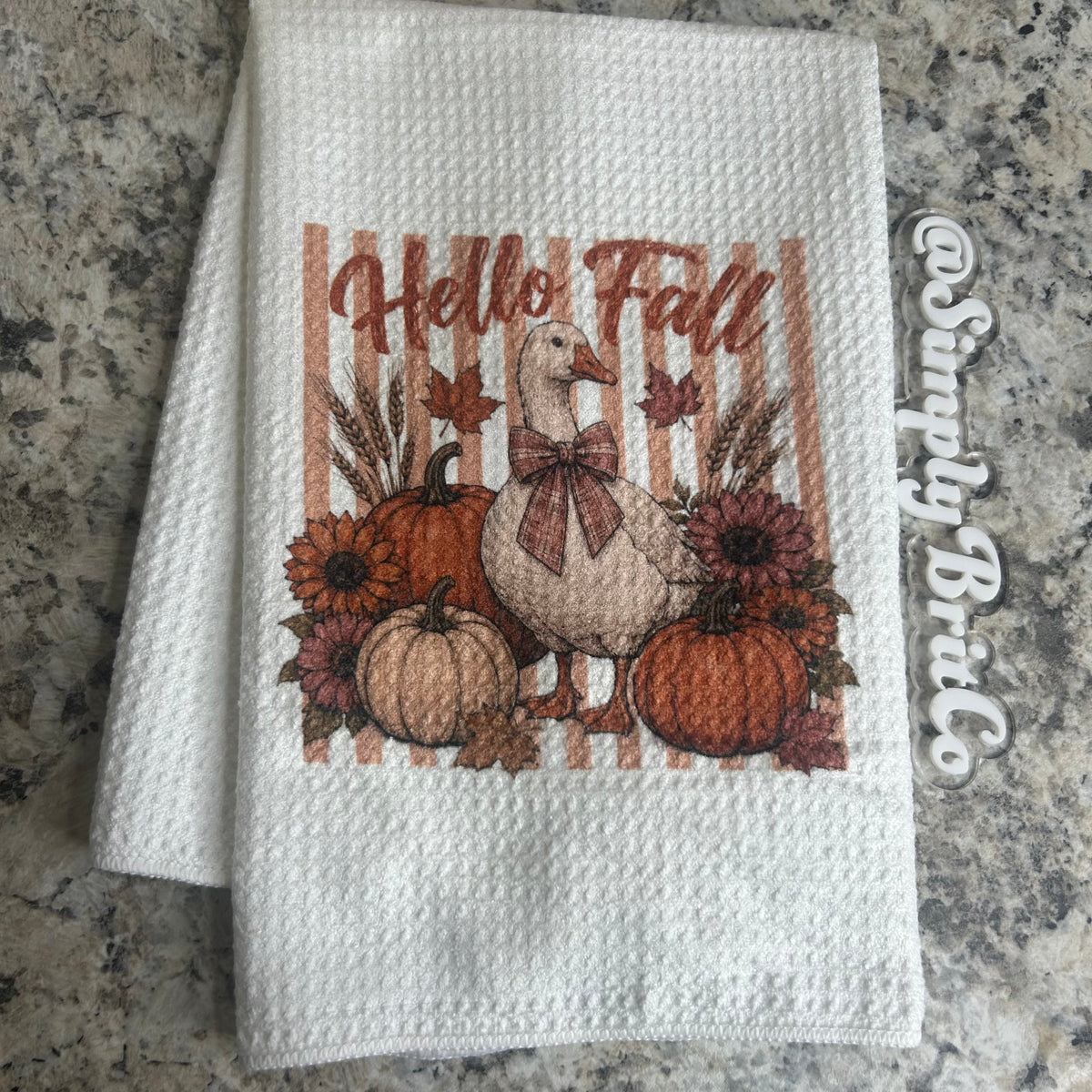 Hello Fall Goose Kitchen Towel