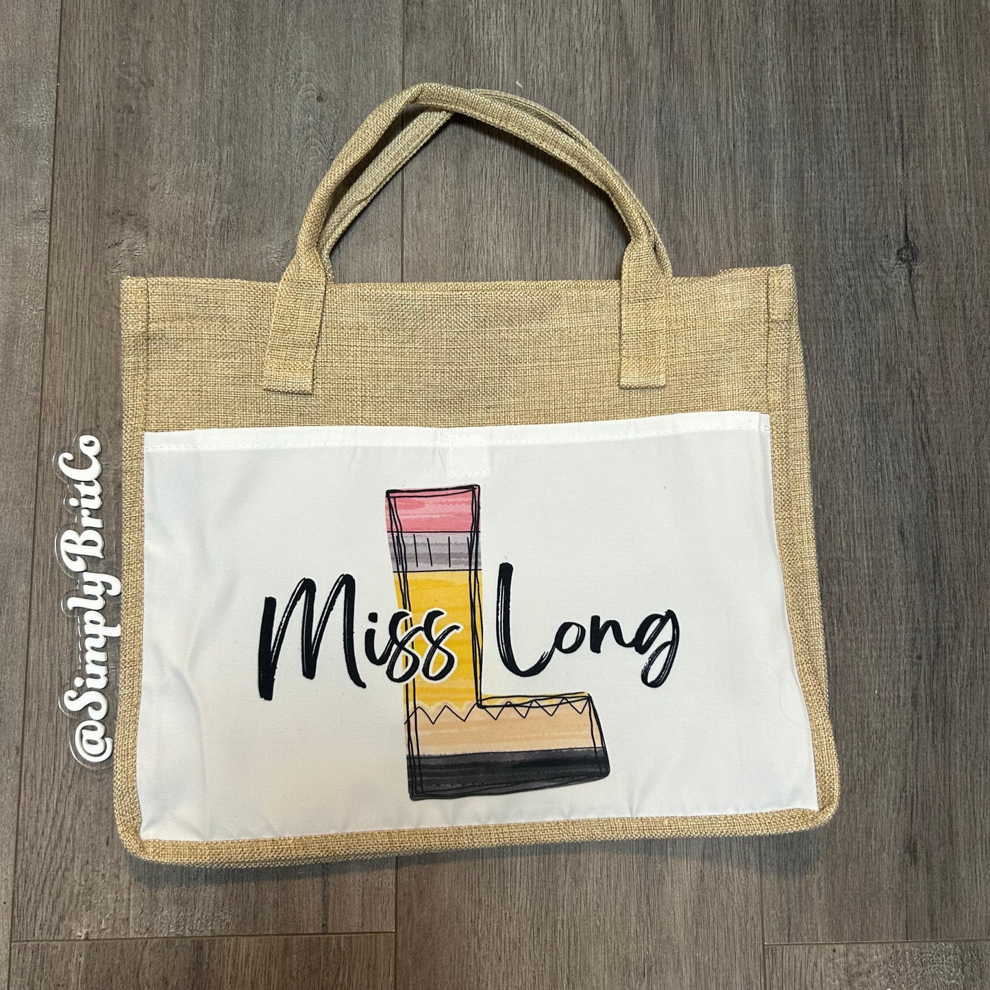 Teacher Burlap Bag | Teacher Appreciation