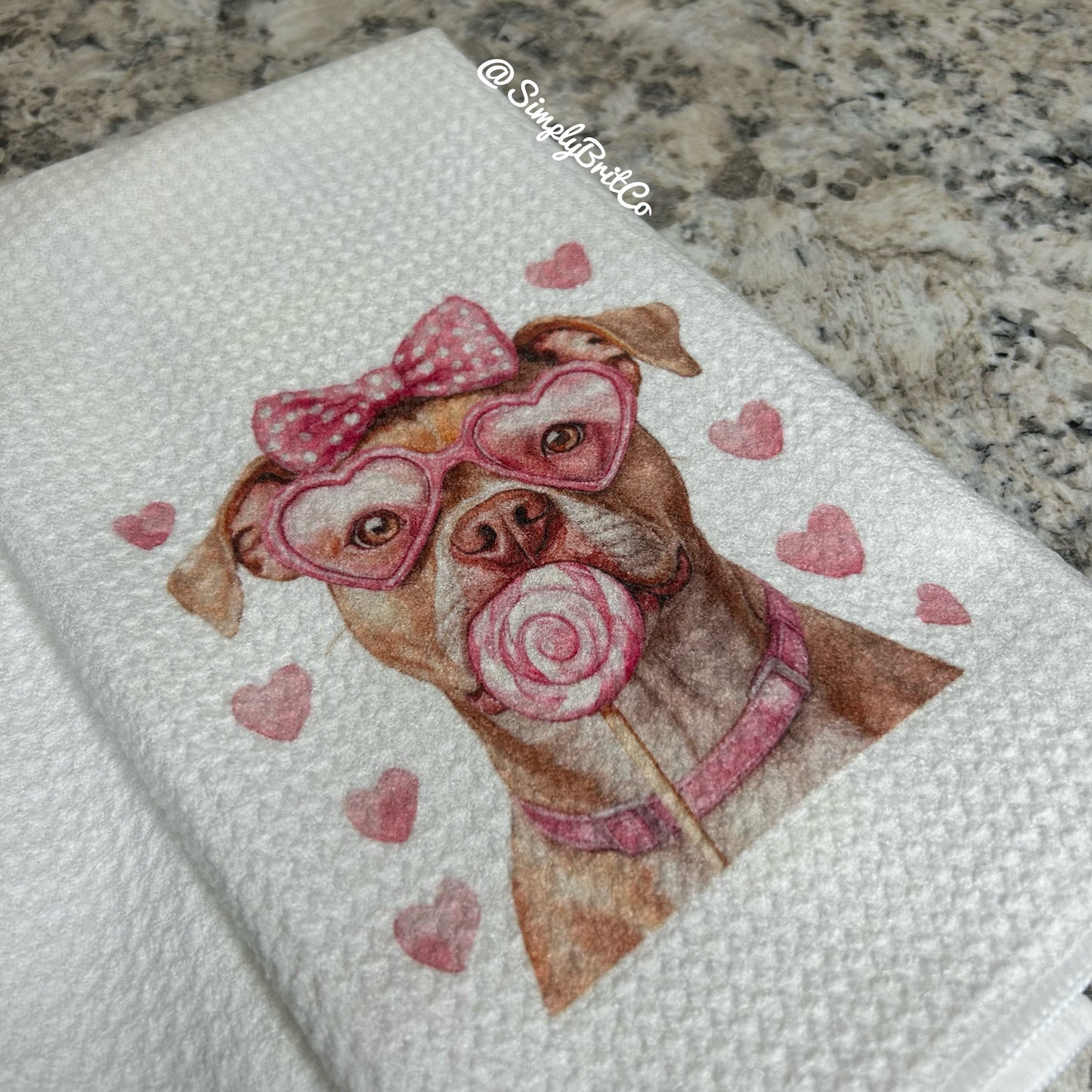 Pitbull Lollipop Kitchen Towel