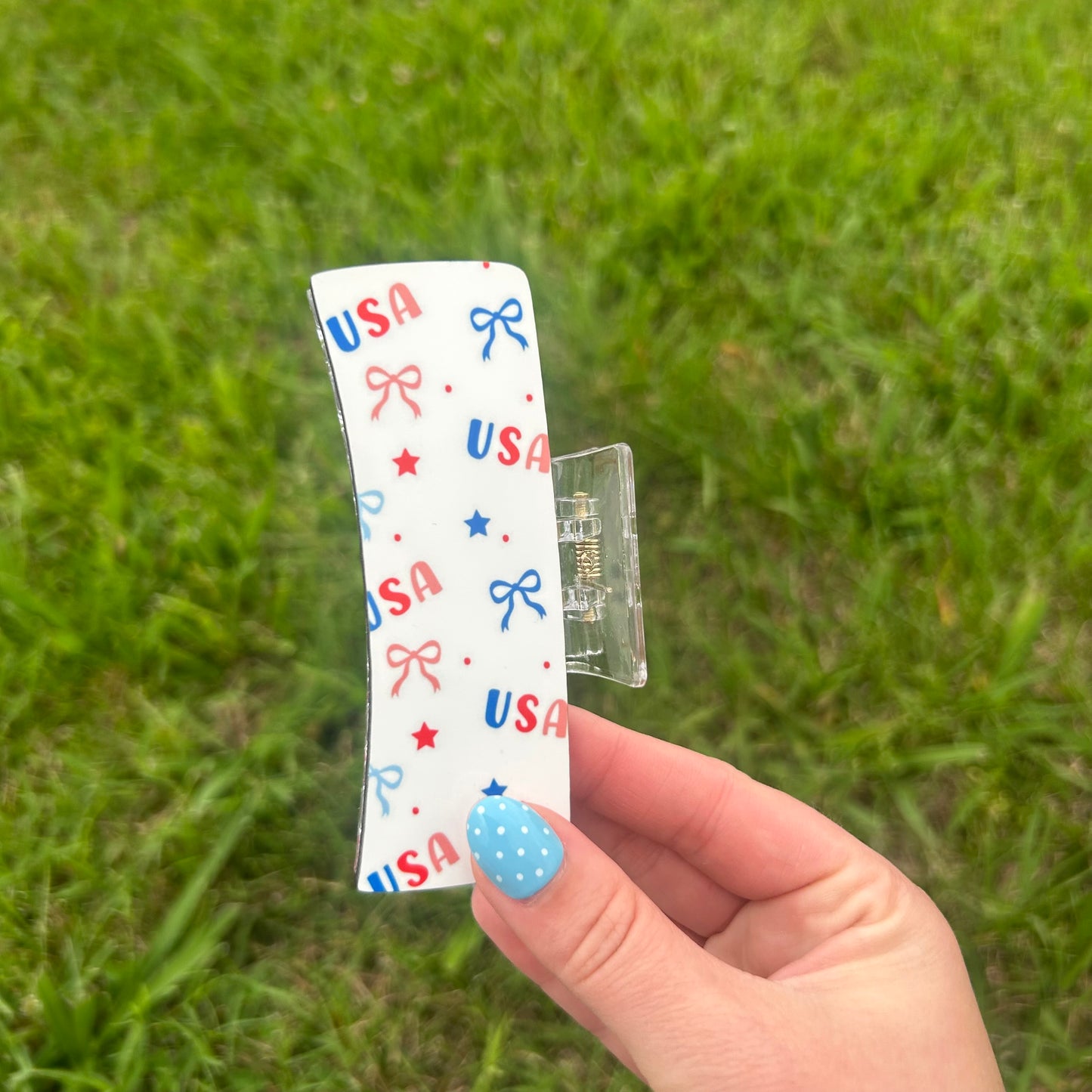 USA and Bows Large Claw Clip