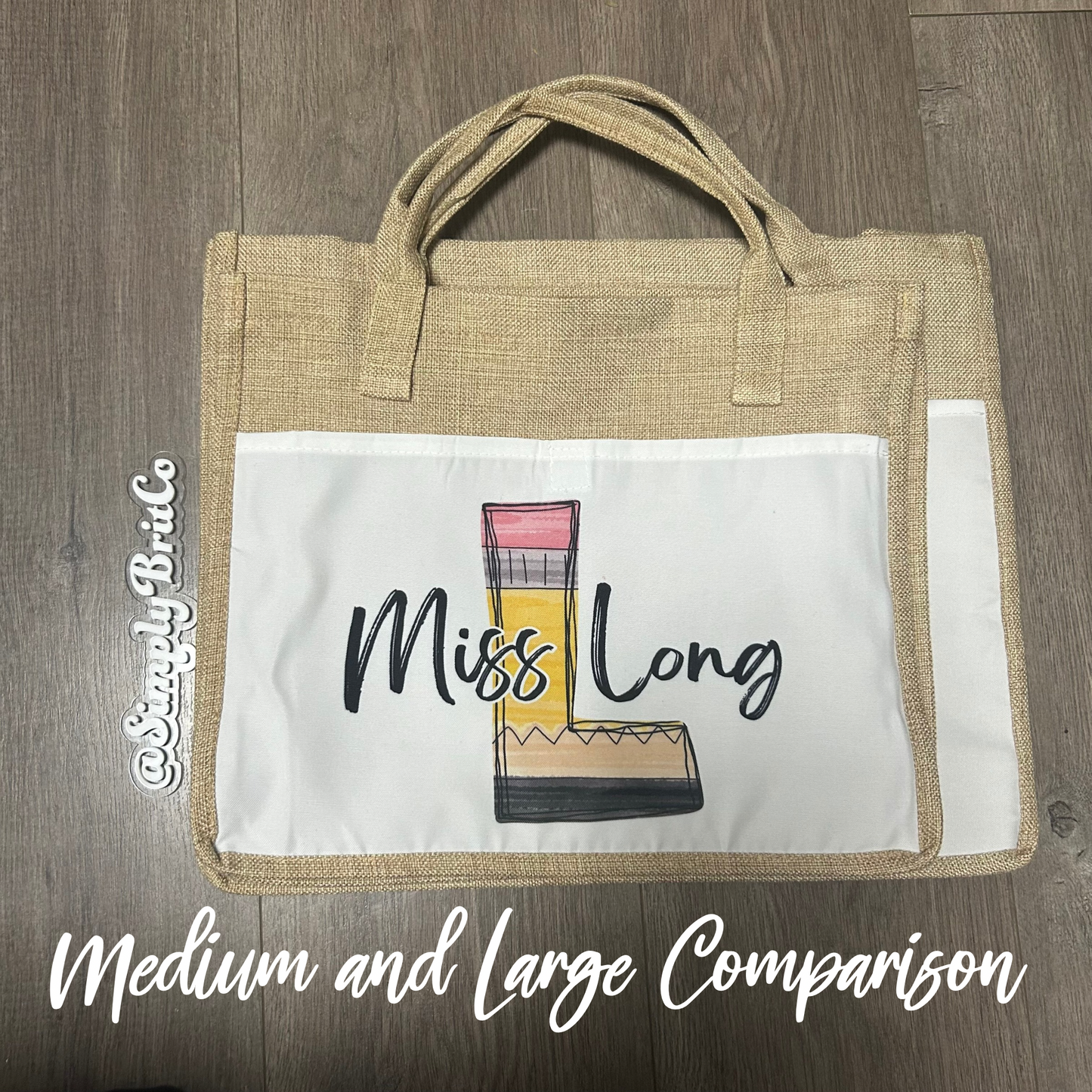 Teacher Burlap Bag | Teacher Appreciation