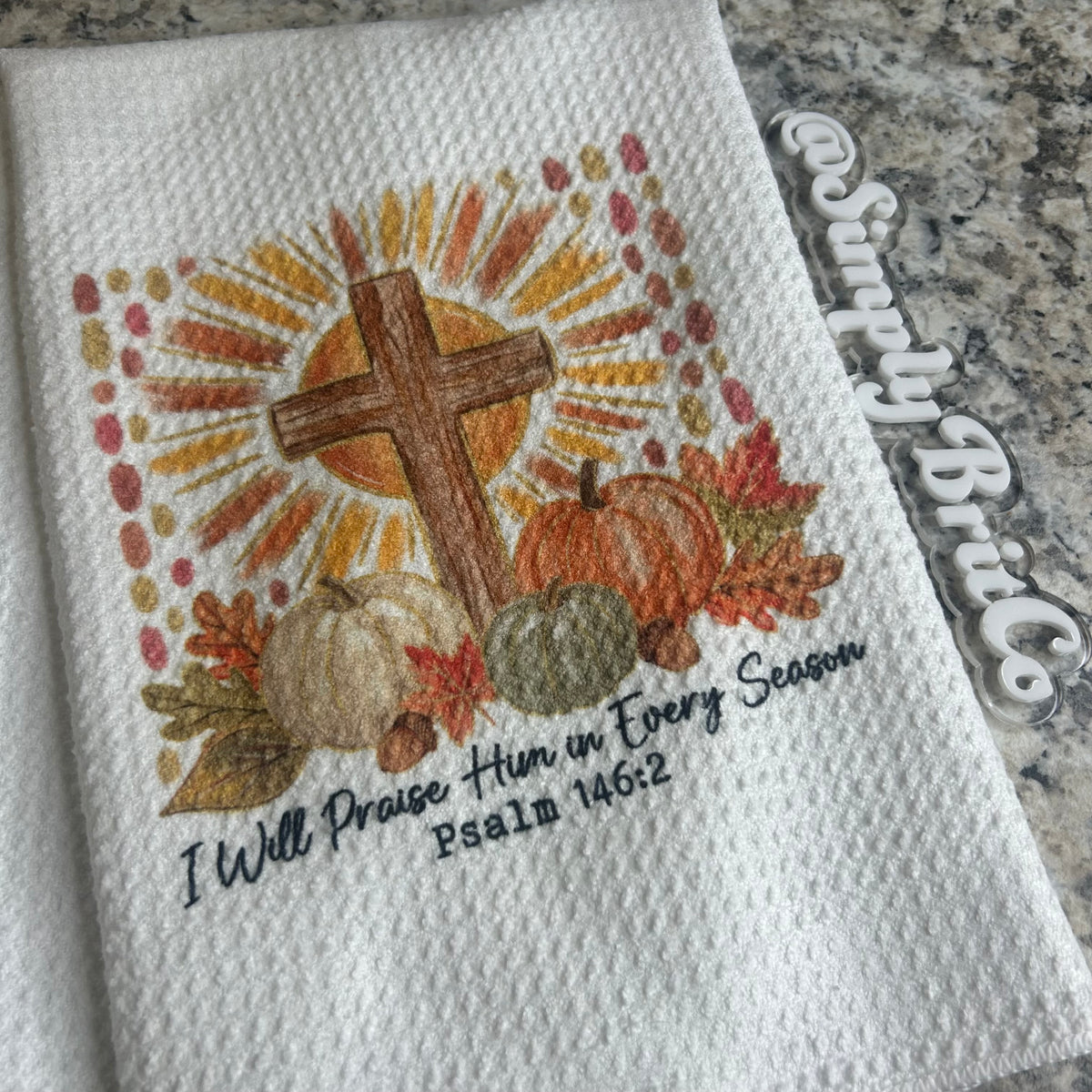 Religious Fall Kitchen Towel