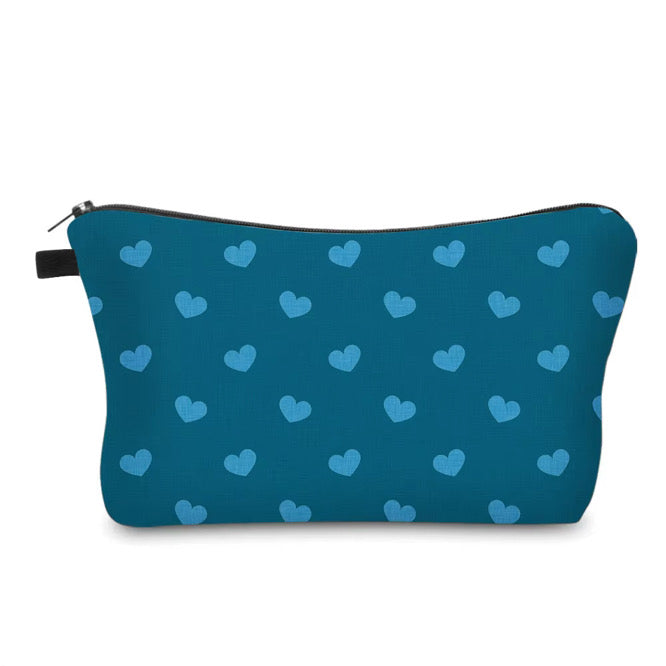 Pouch - Dark Blue Hearts