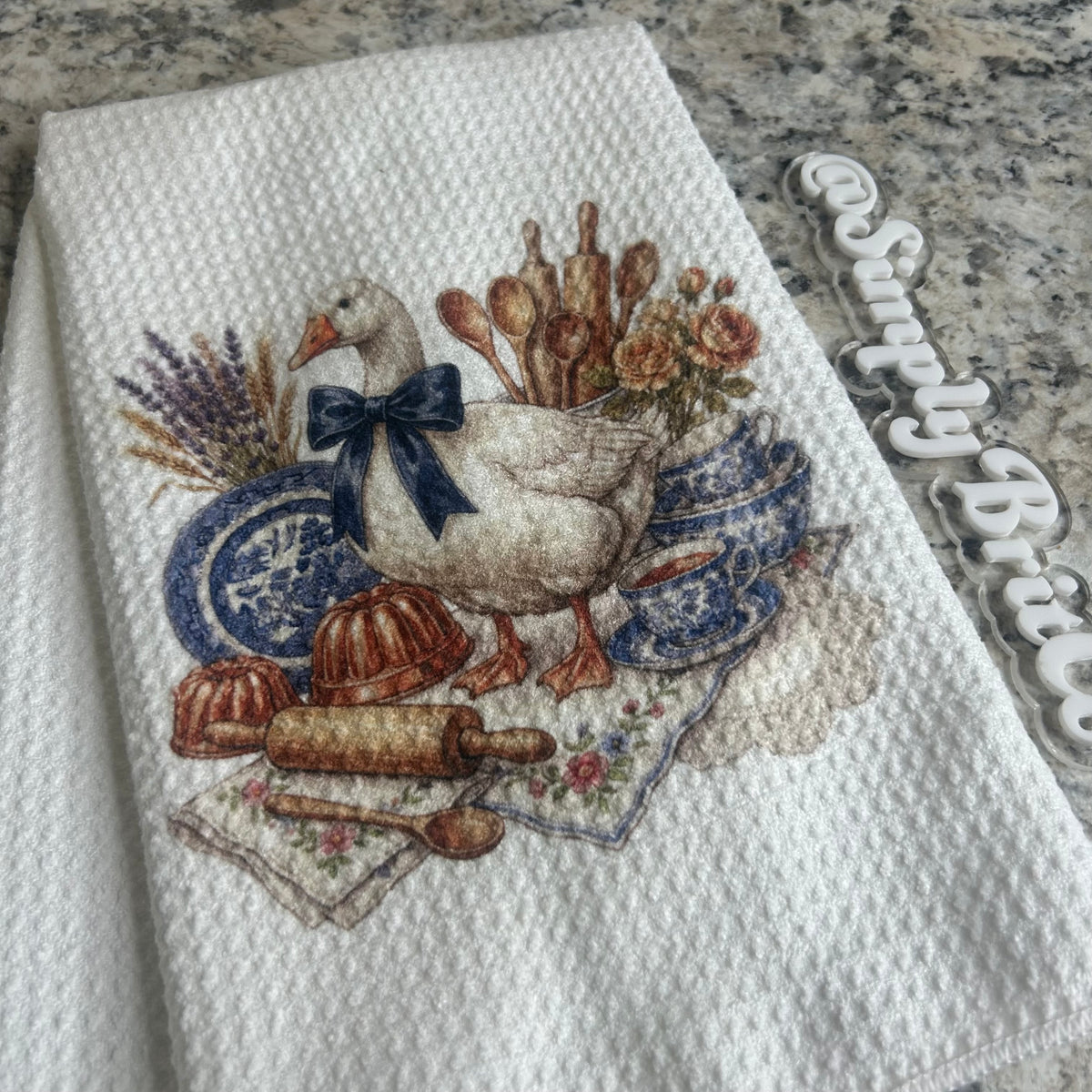 Goose and Vintage Kitchen Towel