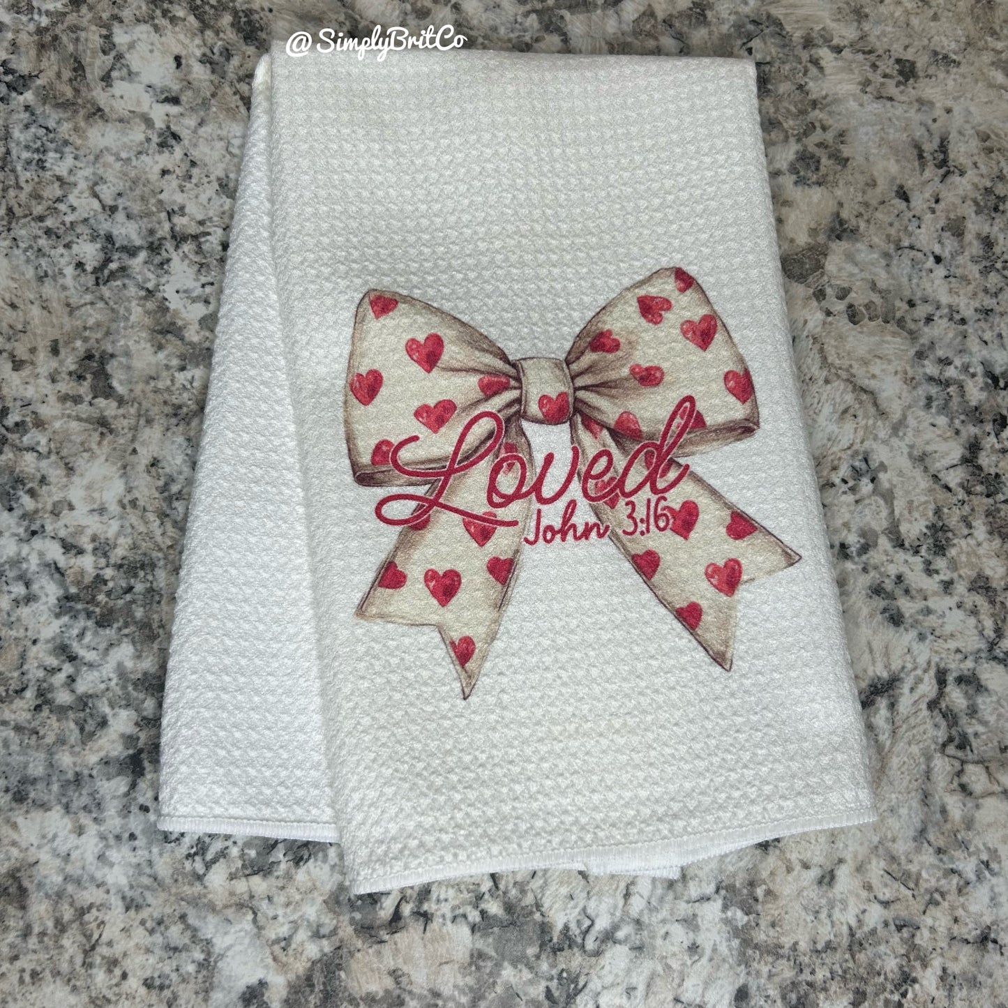 Loved Bow Kitchen Towel