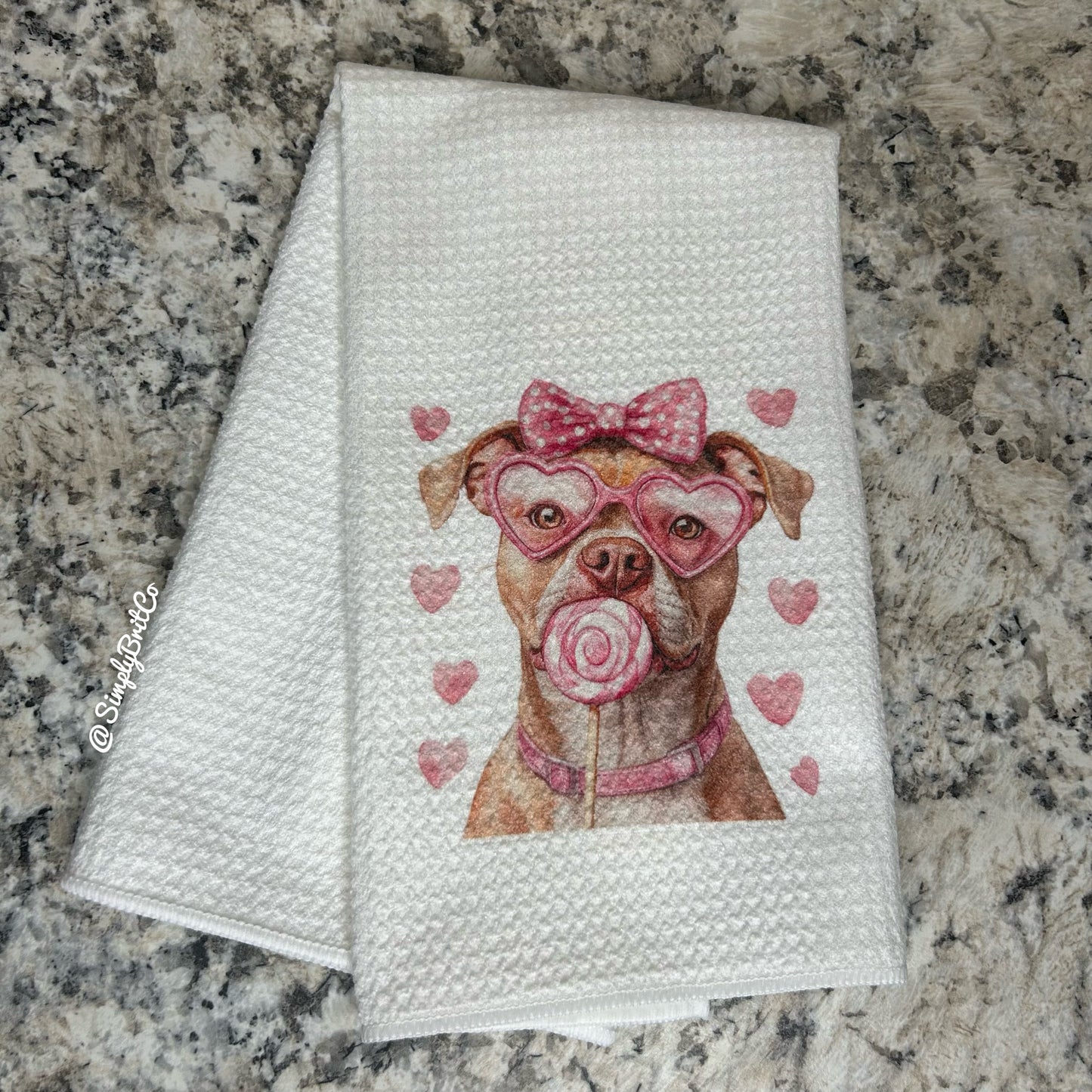 Pitbull Lollipop Kitchen Towel