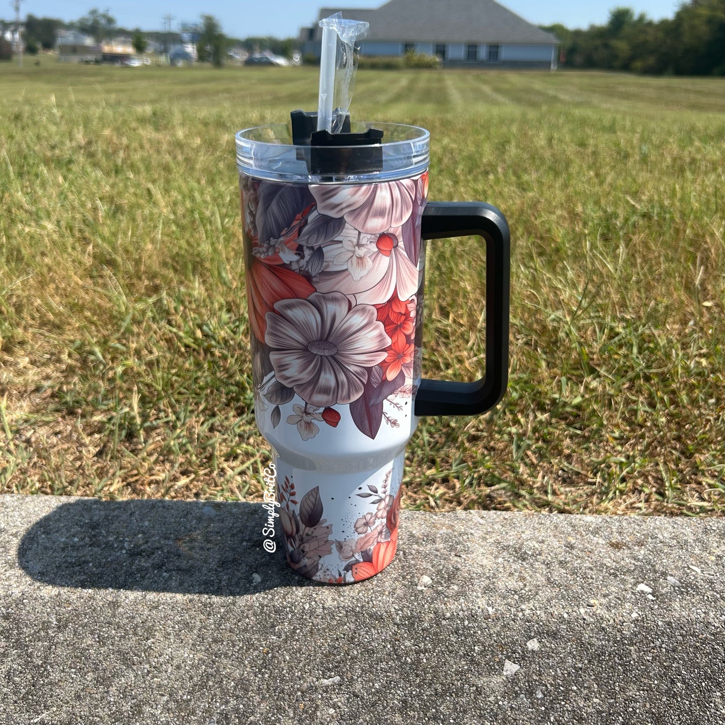 Pumpkin Floral 40oz Tumbler