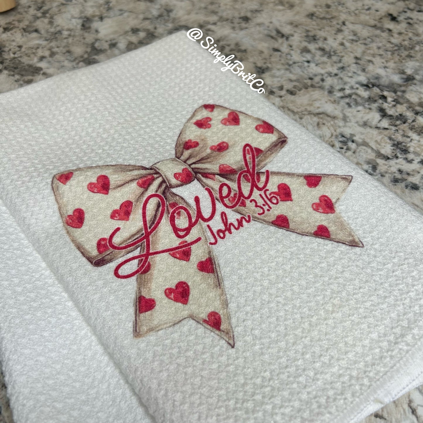 Loved Bow Kitchen Towel