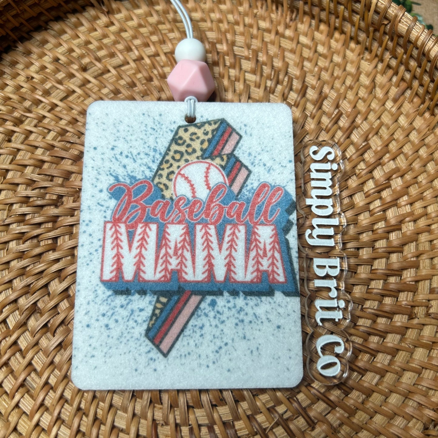 Light Colored Baseball Mama Freshie