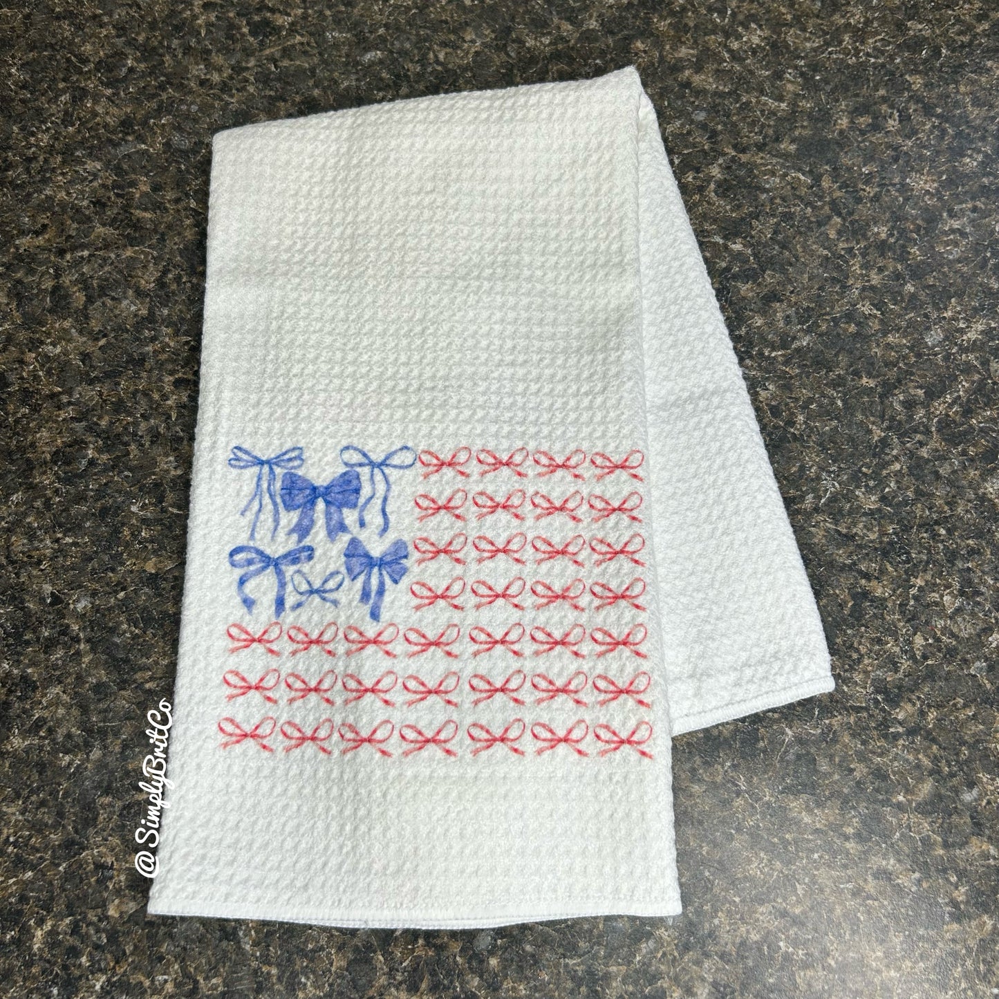 Bow American Flag Kitchen Towel