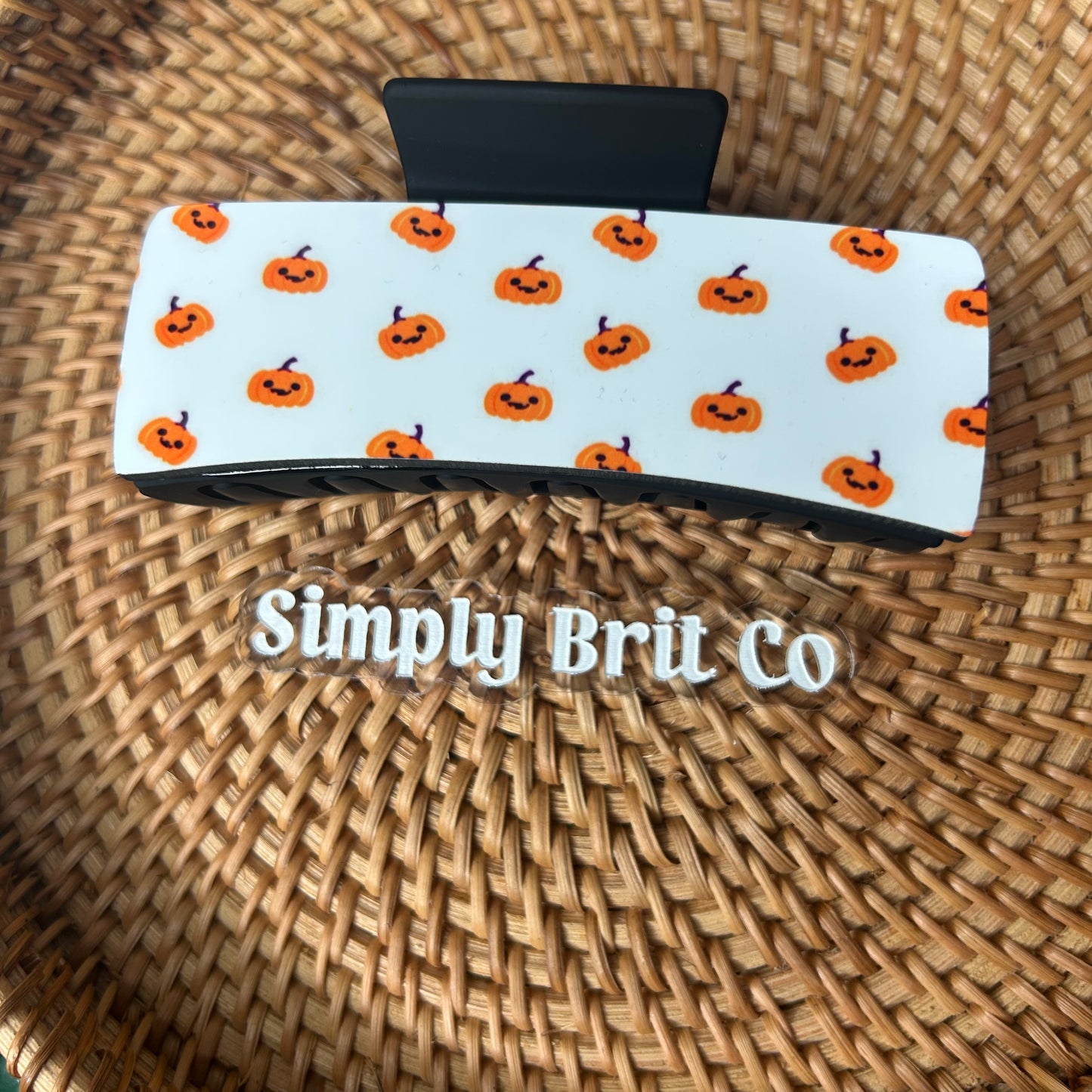 Little Happy Pumpkins Large Claw Clip