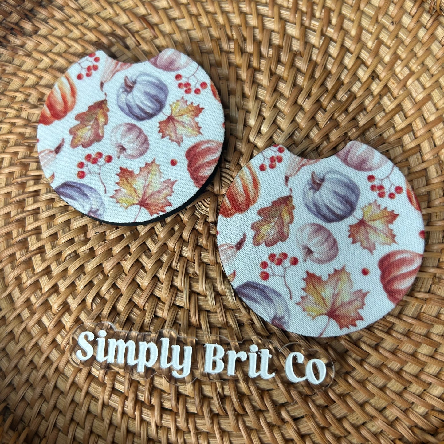 Watercolor Pumpkins Freshie and Car Coaster | Fall