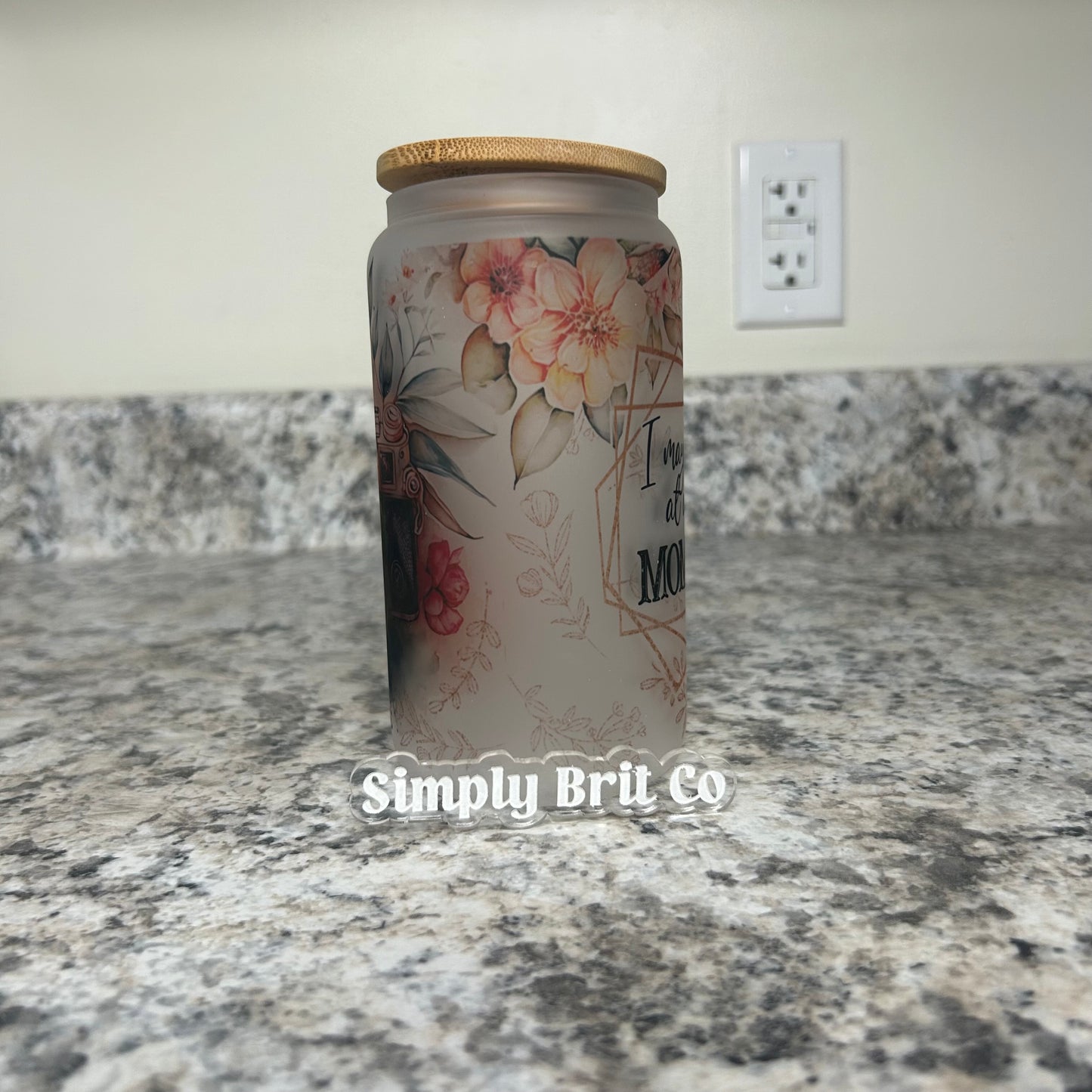 I May Snap At Any Moment Photography 16oz Frosted Libbey Glass