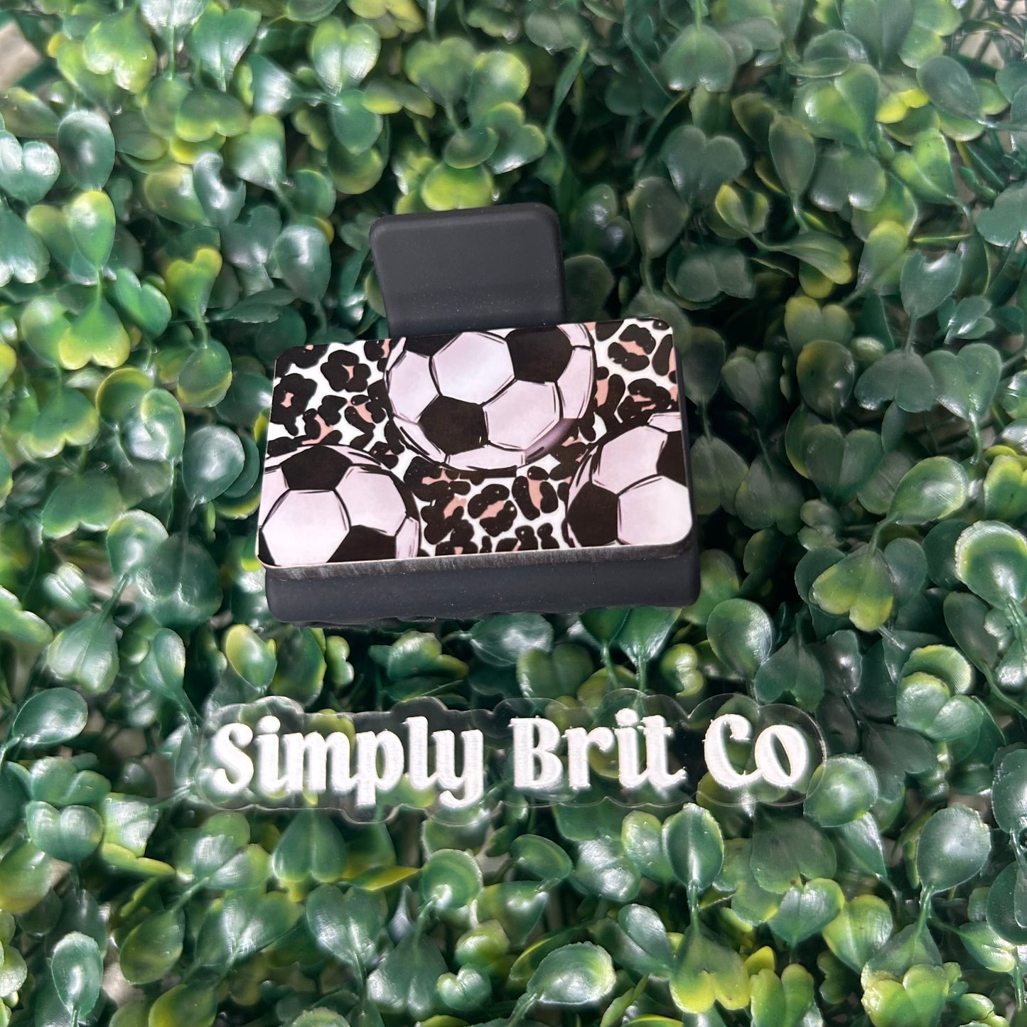 Cheetah Soccer Ball Small Claw Clip