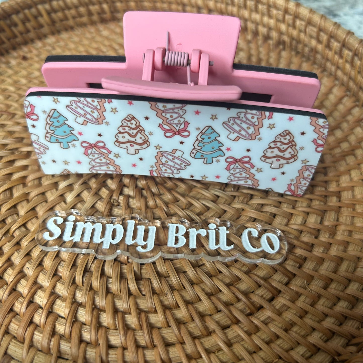 Cookie Christmas Tree Large Claw Clip