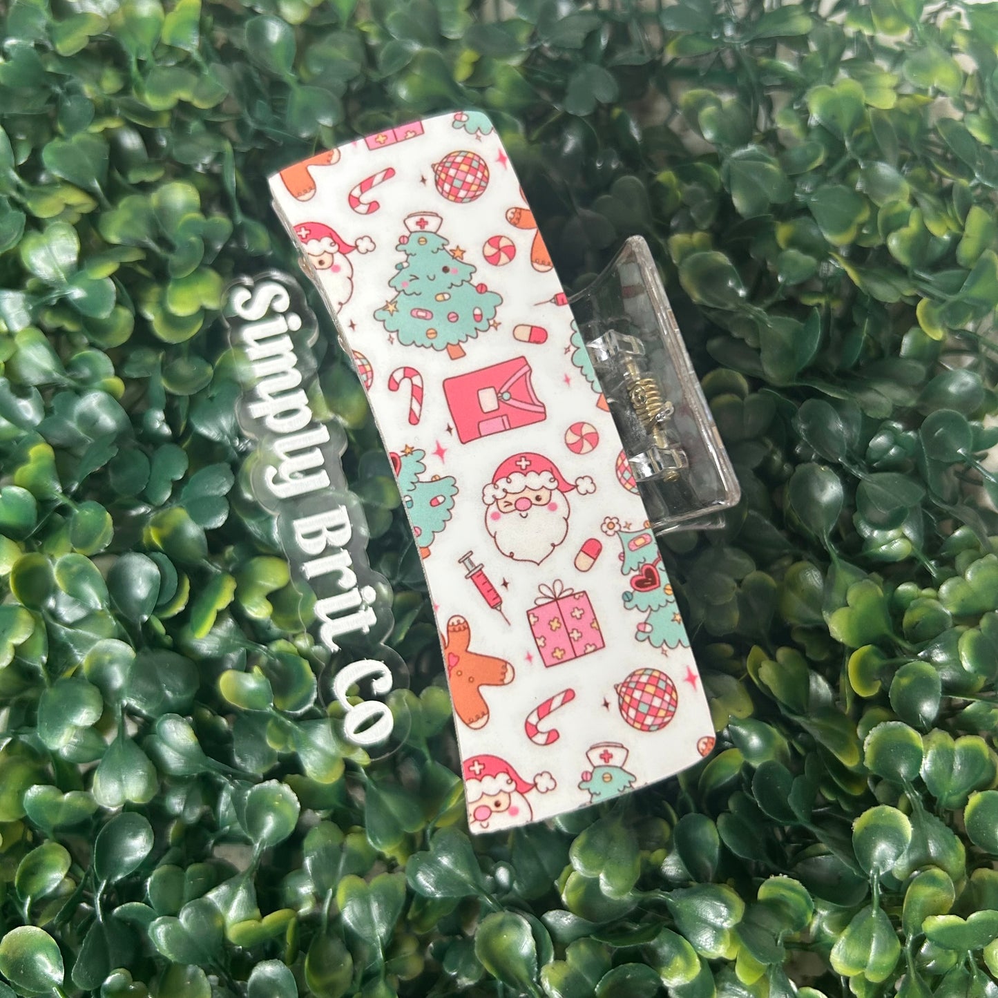 Nurse Christmas Large Claw Clip