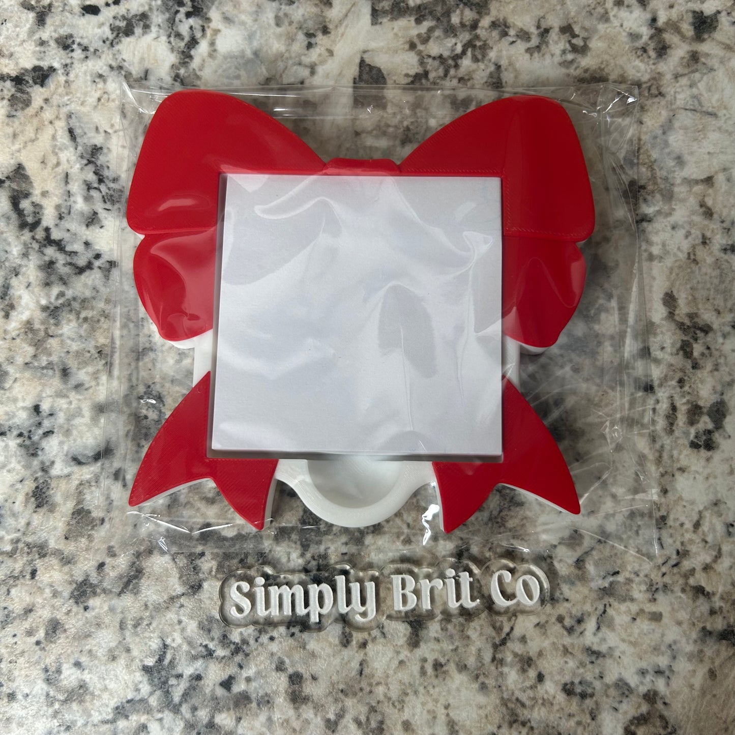 Red Bow Post It Note Holder
