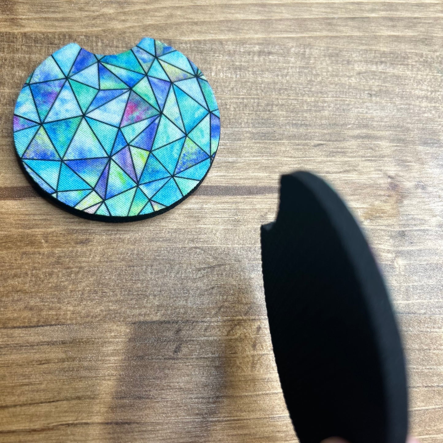 Stained Glass Look Set of 2 Car Coaster