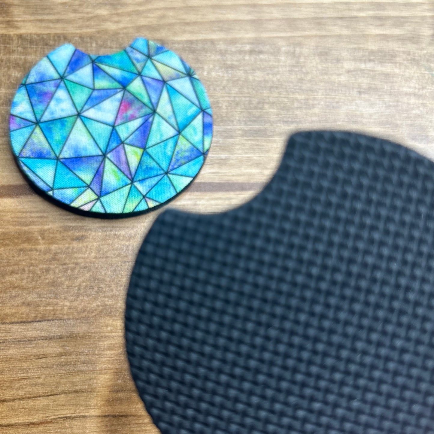 Stained Glass Look Set of 2 Car Coaster
