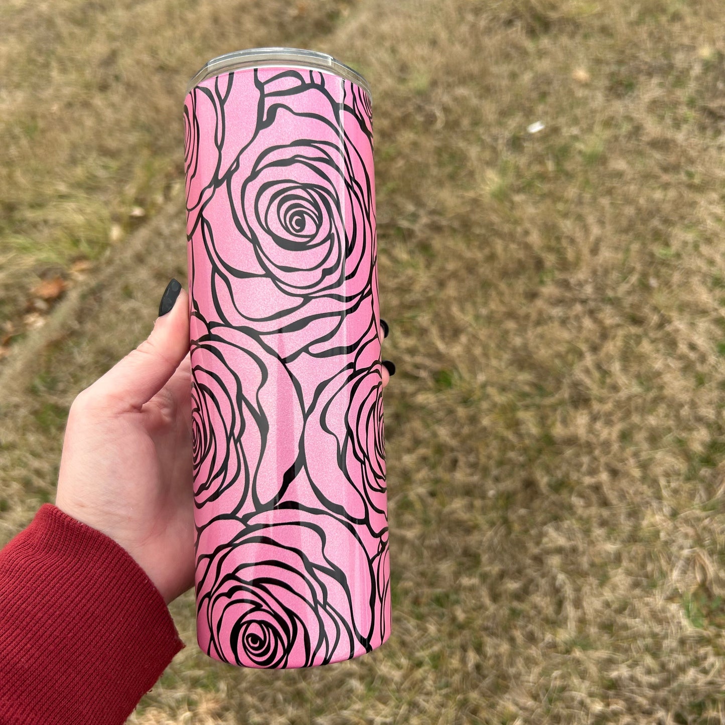 Rose 20oz Tumbler | Pink Holographic