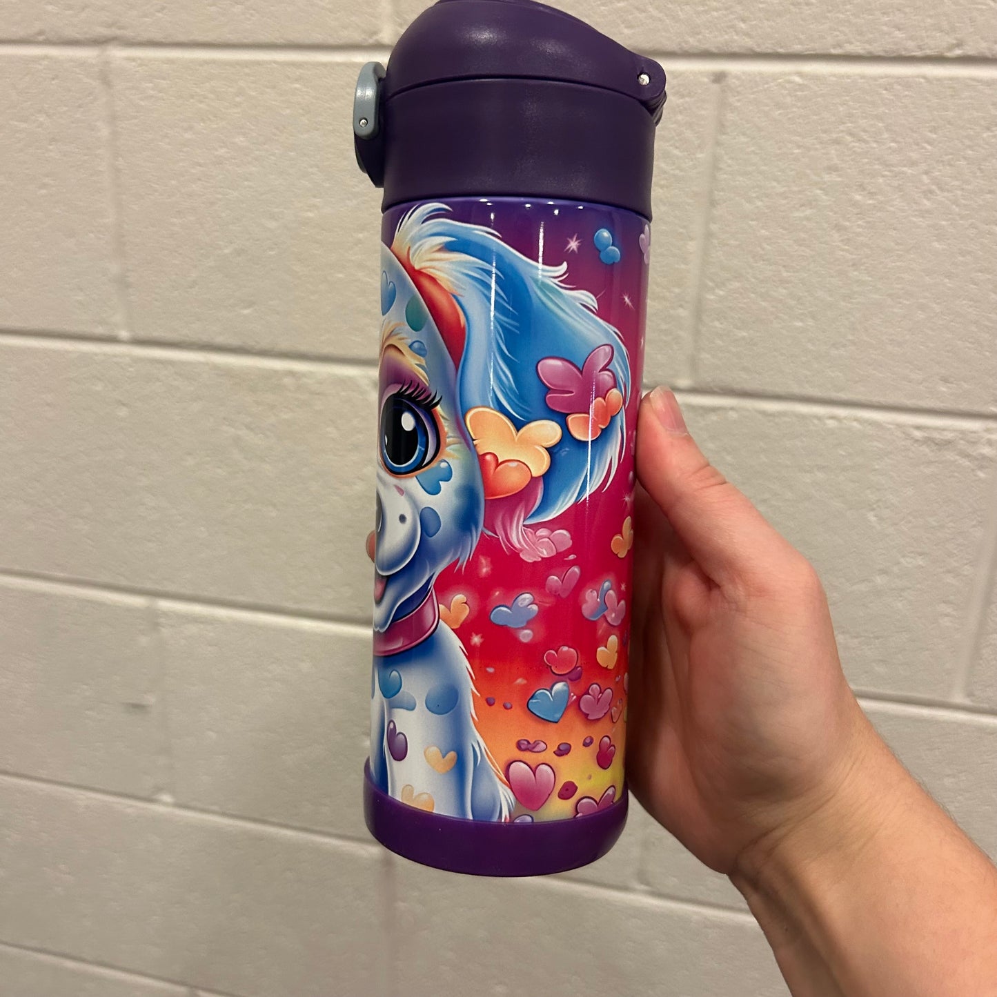 Heart Puppy Dog 12oz Kids Tumbler | Bright Colors
