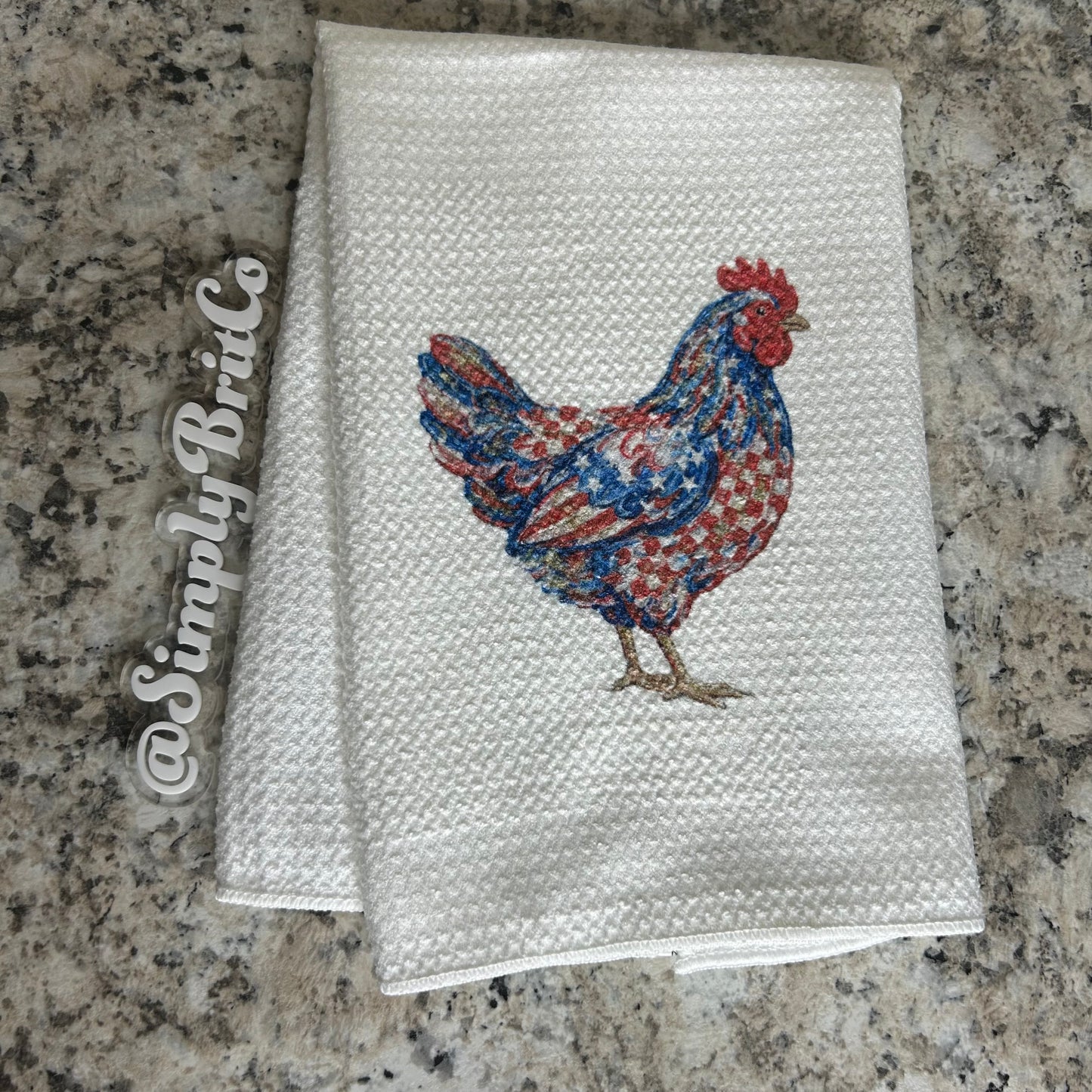Patriotic Chicken Kitchen Towel