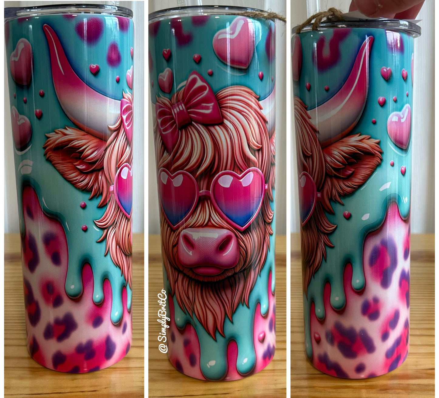 Love Highland Cow 20oz Tumbler | Summer