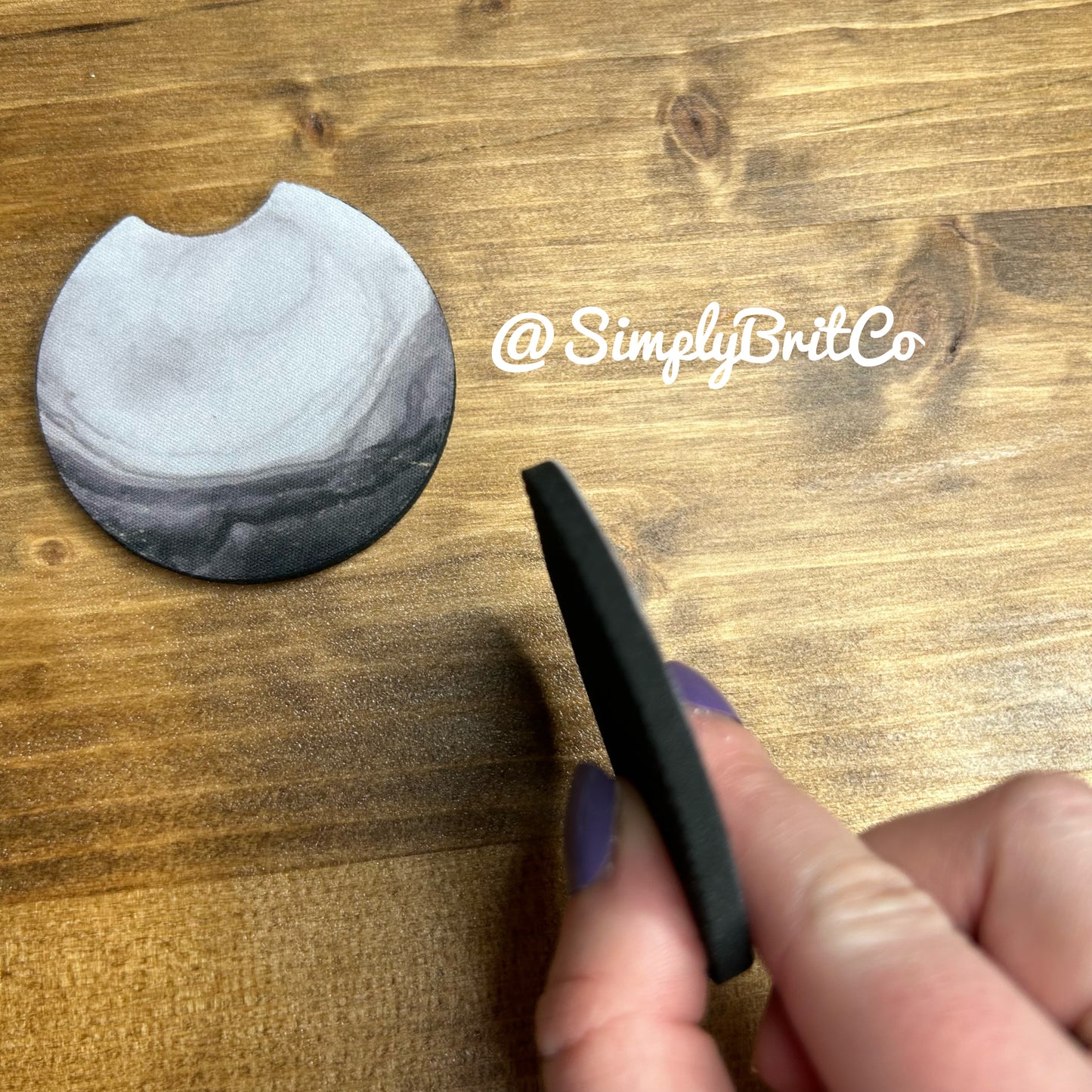 Marble Set of 2 Car Coaster