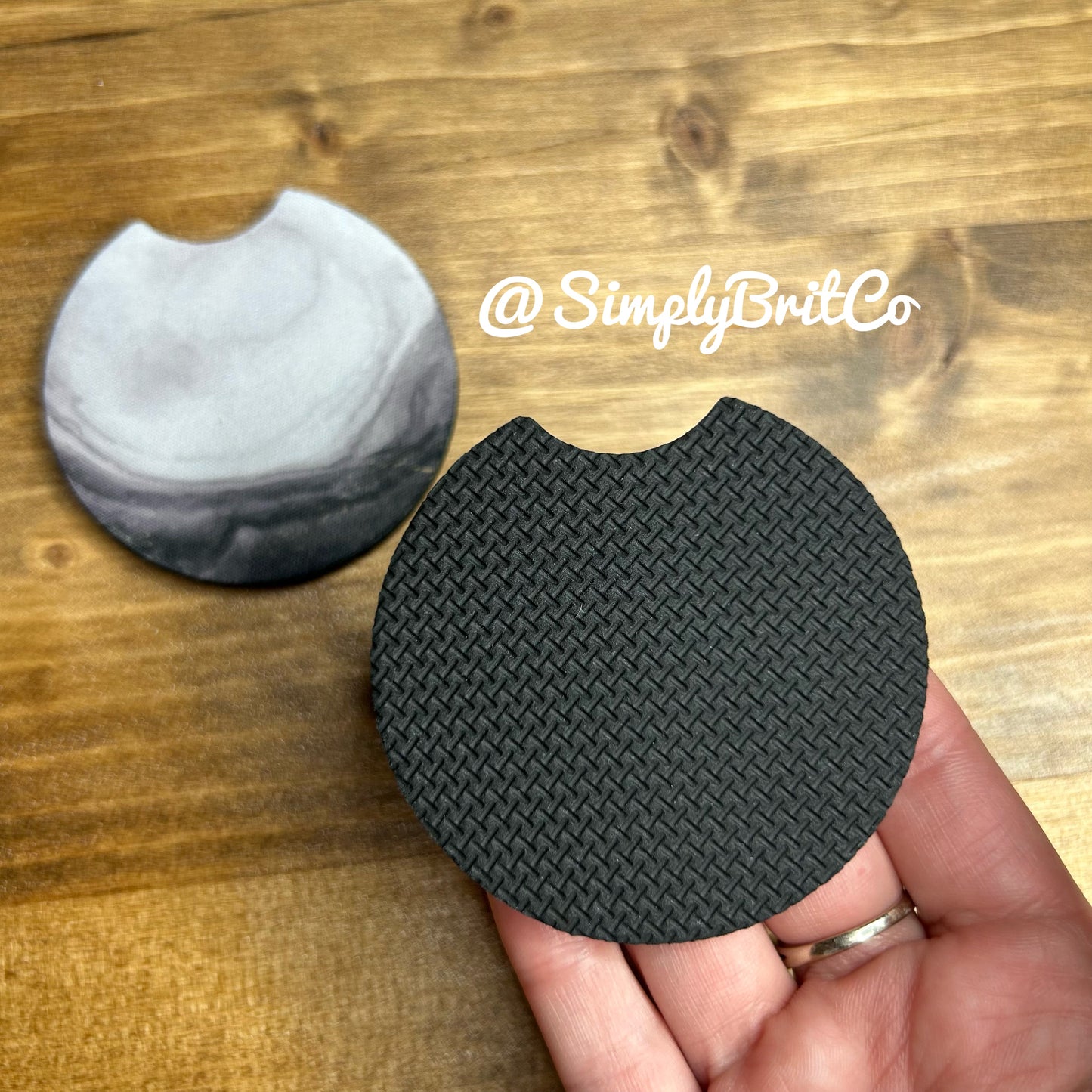 Marble Set of 2 Car Coaster