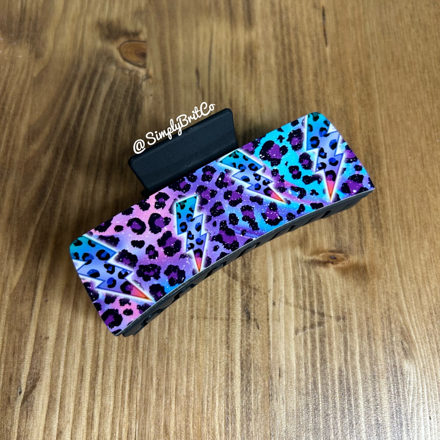 Cheetah Multi Color Large Claw Clip
