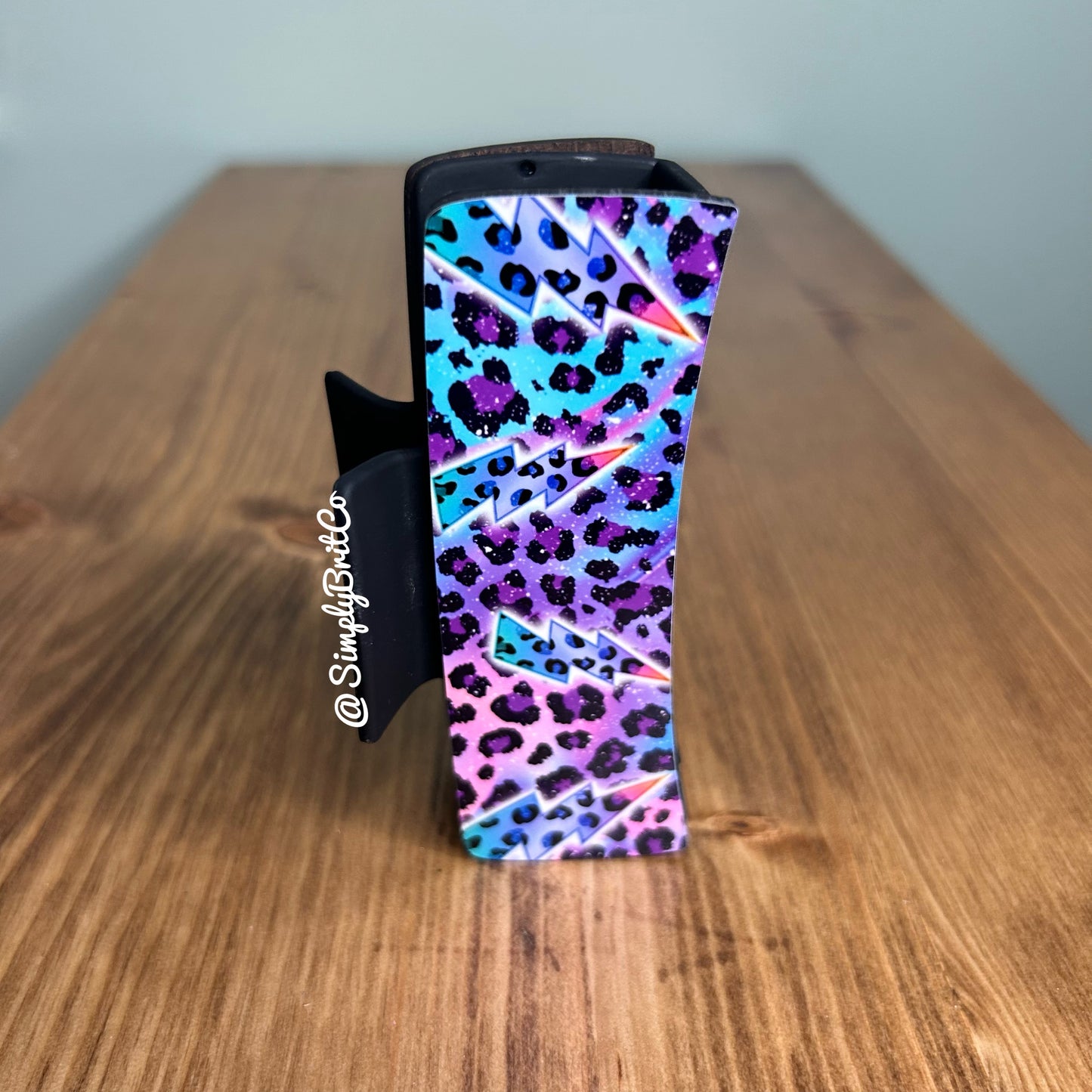 Cheetah Multi Color Large Claw Clip