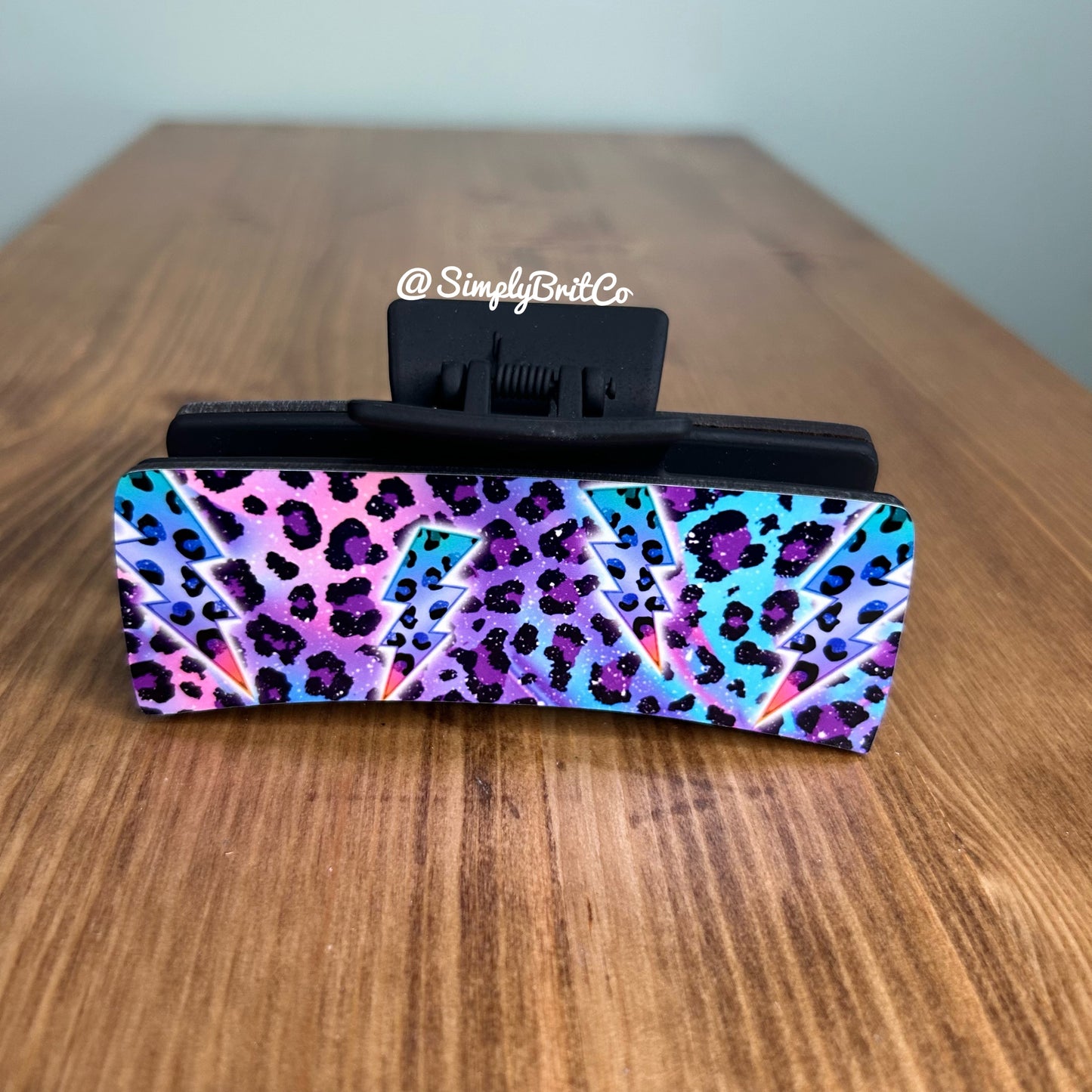 Cheetah Multi Color Large Claw Clip