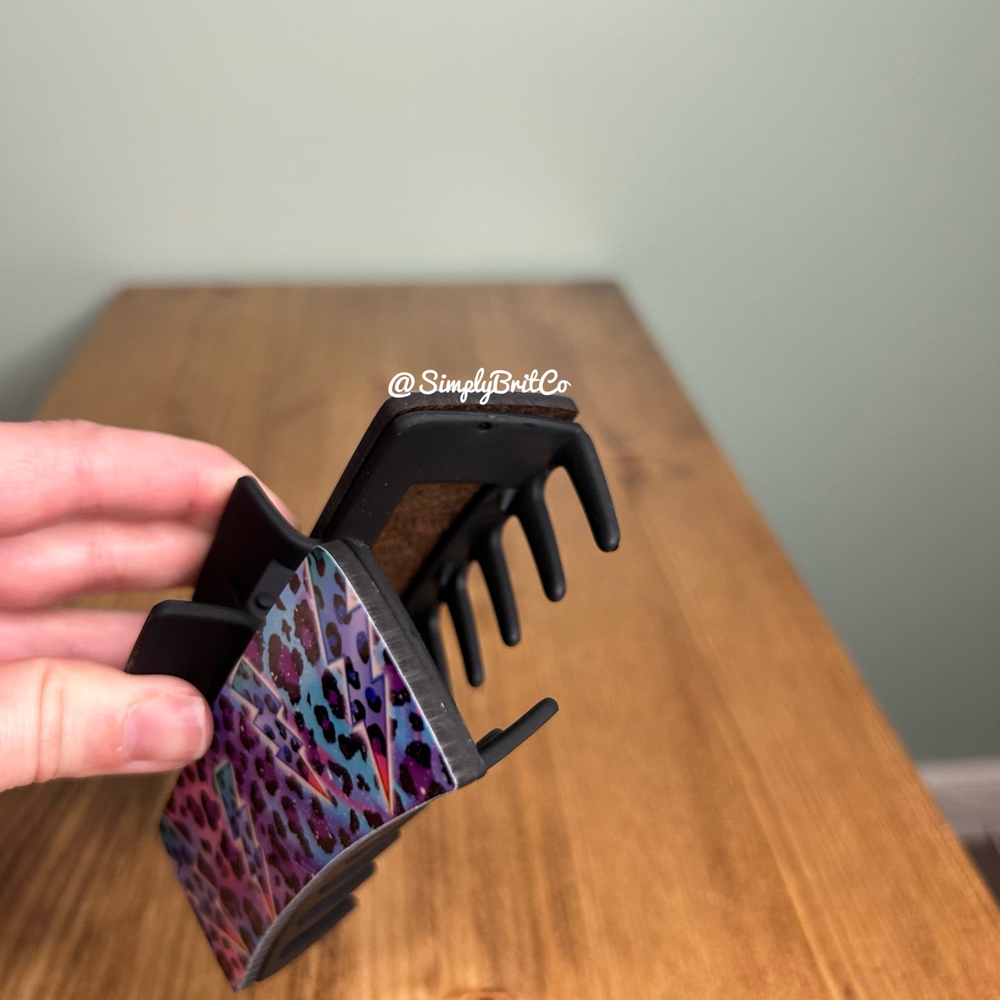 Cheetah Multi Color Large Claw Clip