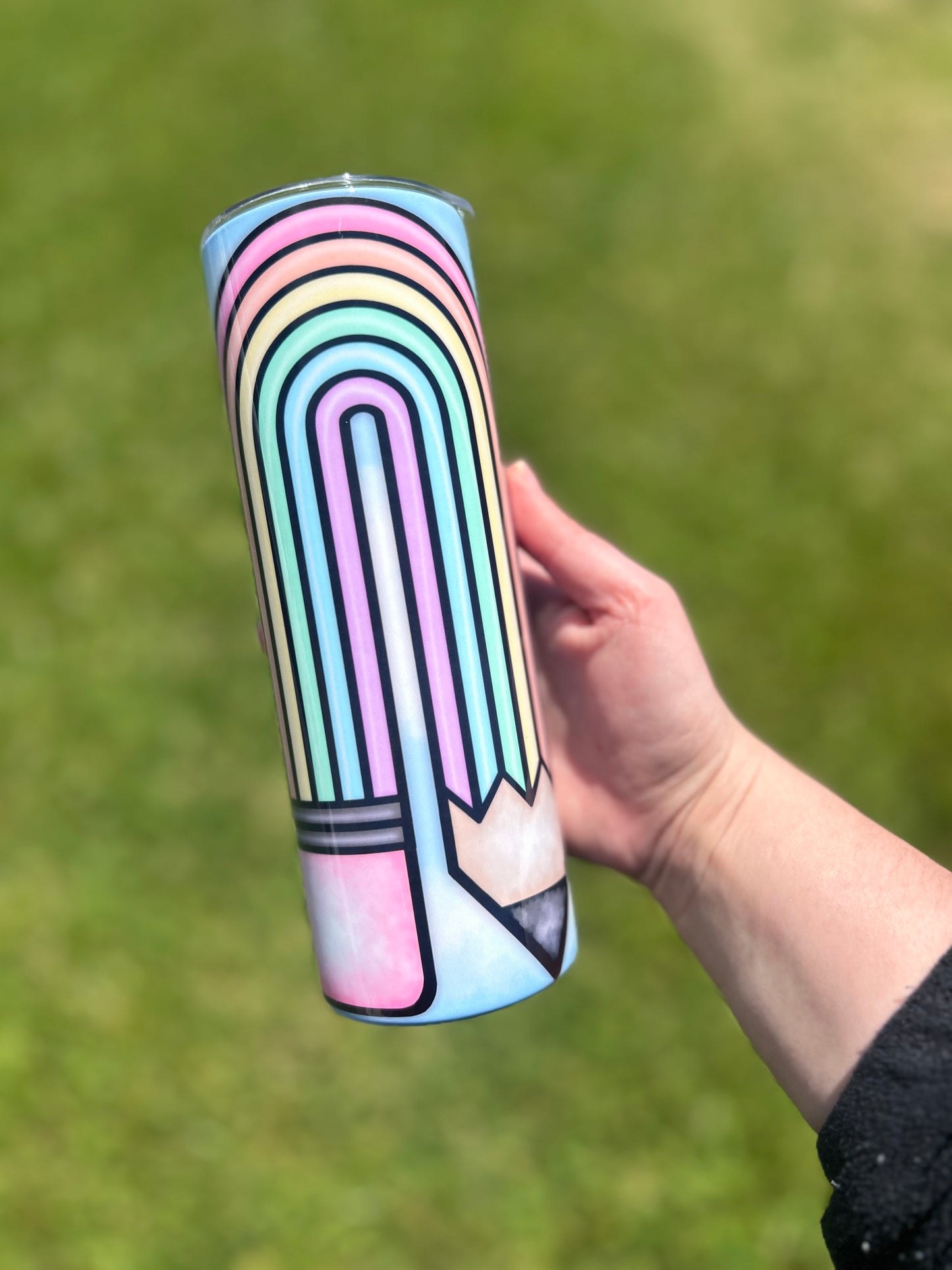 Pastel Teacher 20oz Tumbler | Rainbow