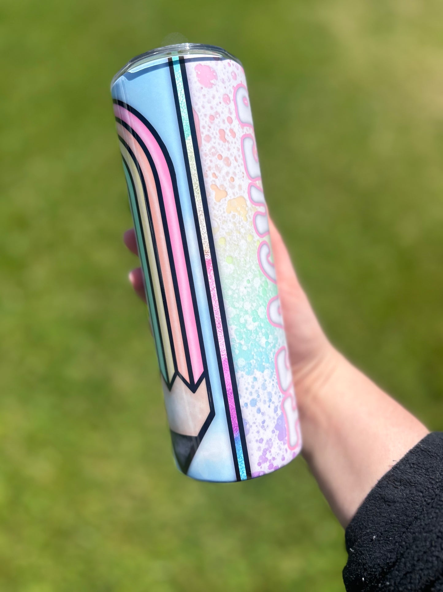 Pastel Teacher 20oz Tumbler | Rainbow